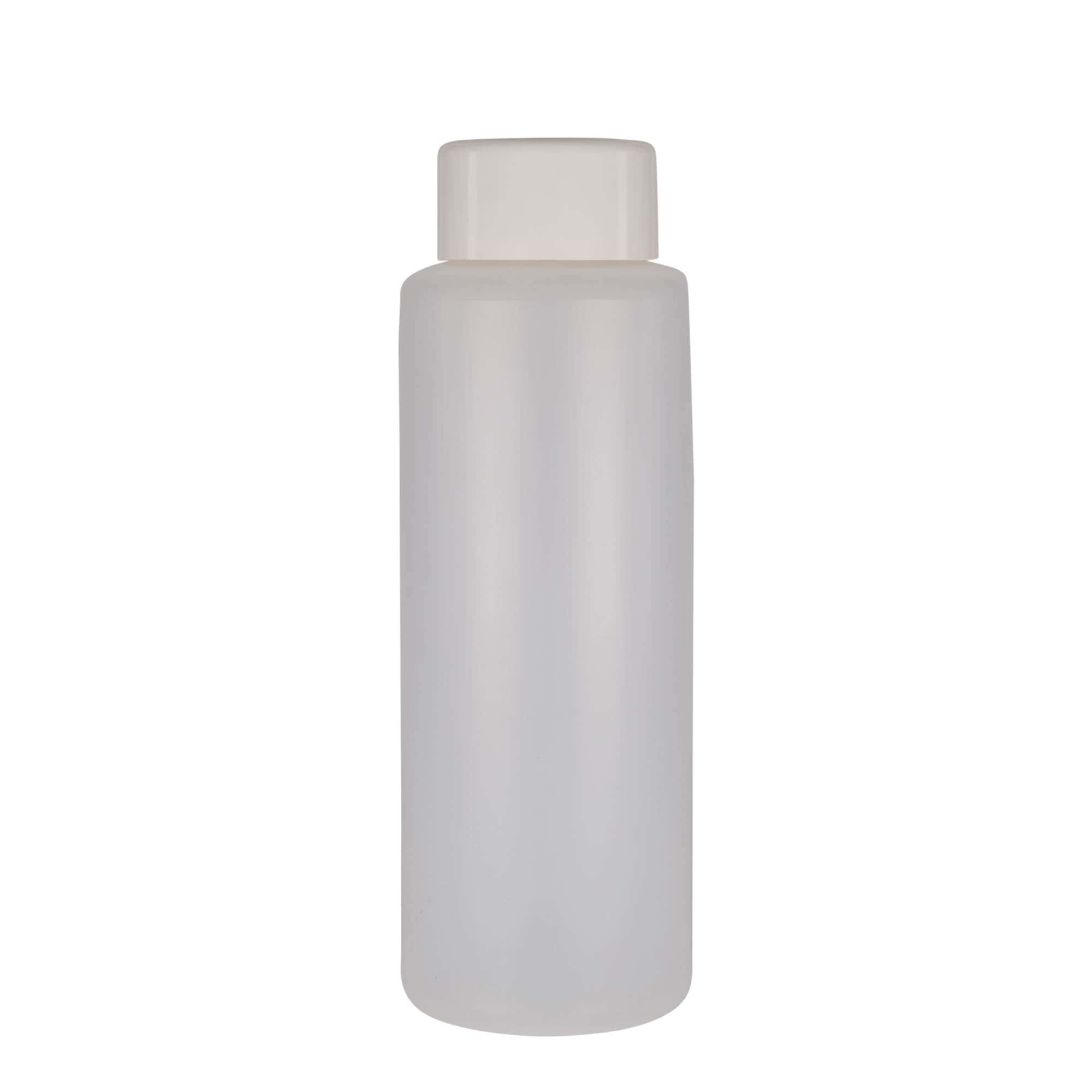 1 000 ml rund flaska, PE-plast, natur, mynning: skruvkapsel