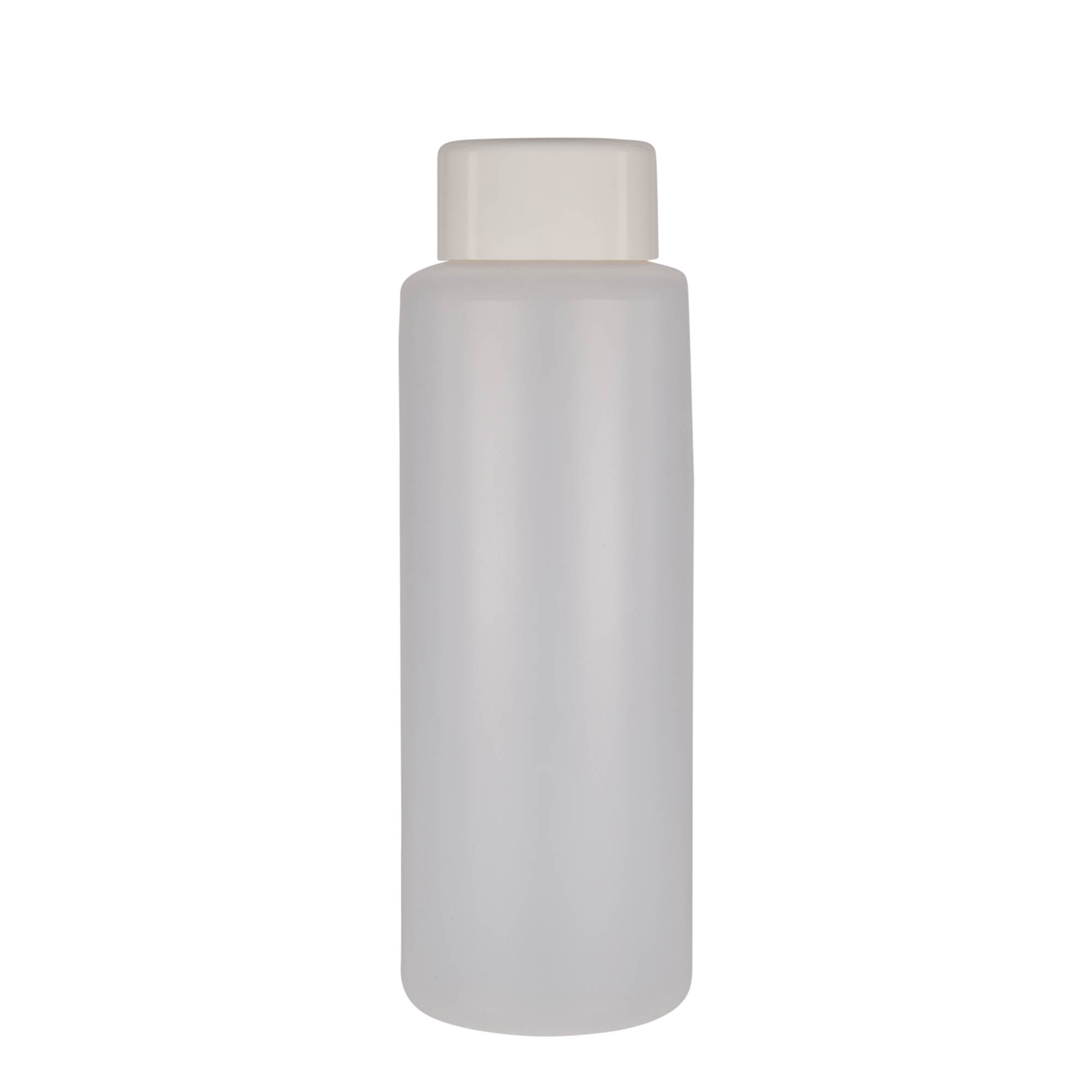 1 000 ml rund flaska, PE-plast, natur, öppning: skruvlock