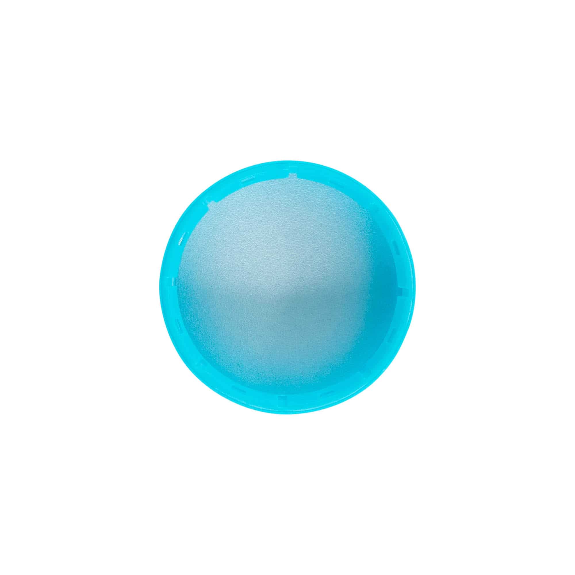 Skruvkapsel 40 ml, PE-plast, ljusblå