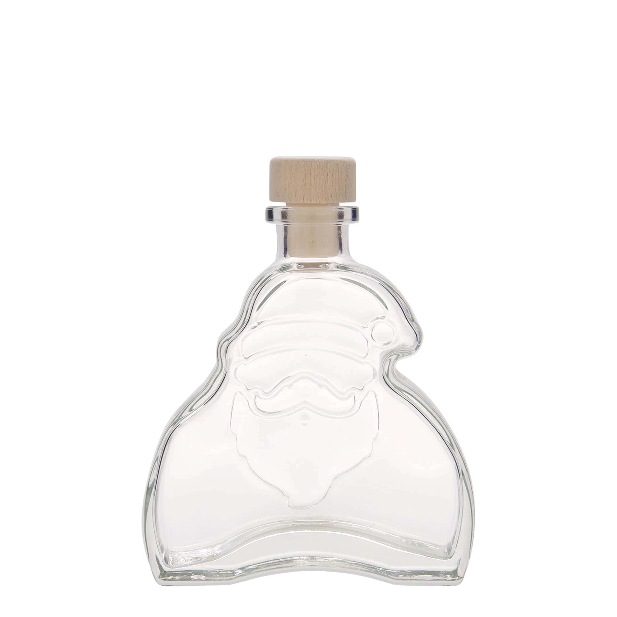 200 ml glasflaska 'Santa Claus', mynning: kork