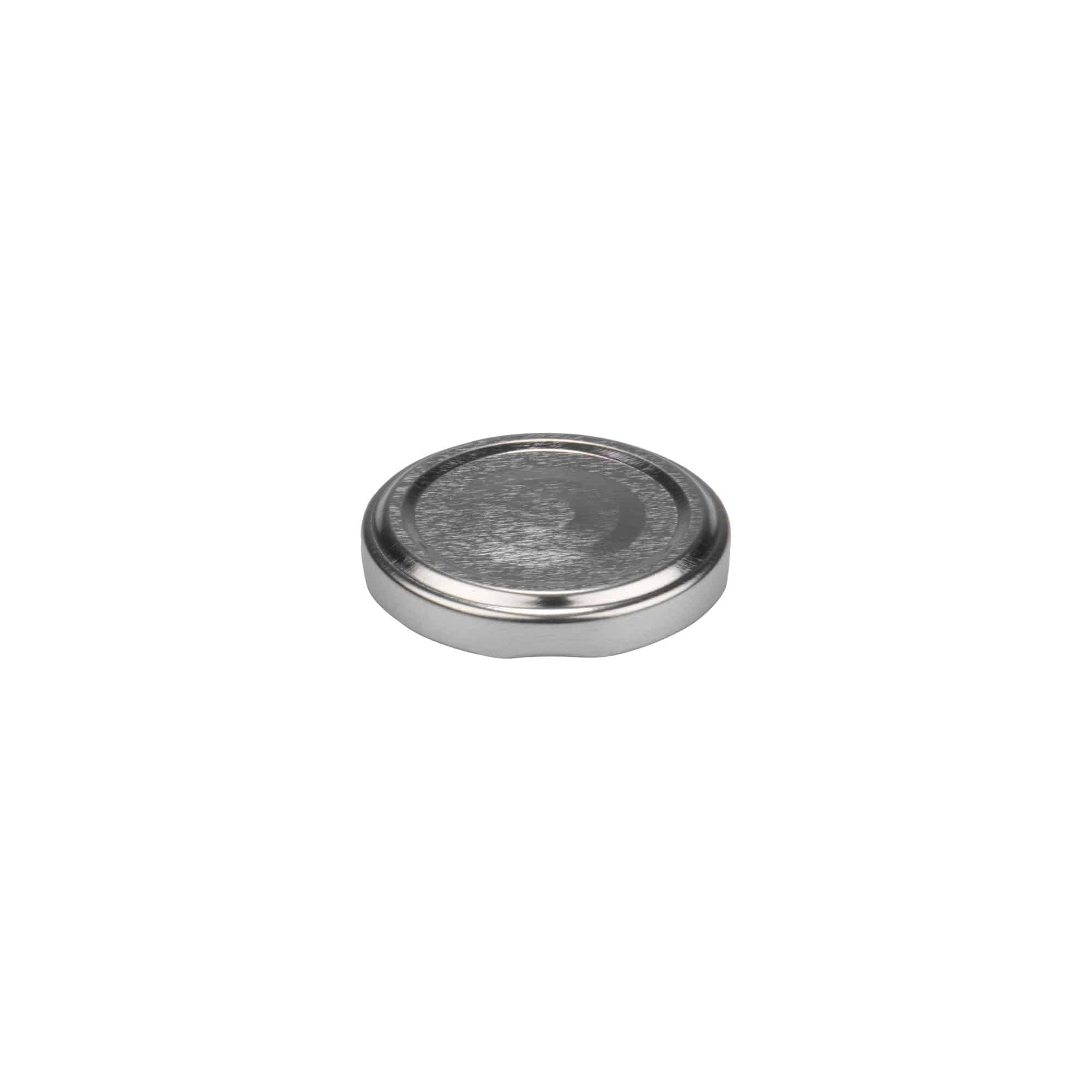 Twist off-lock, plåt, silver, för mynning: TO 48
