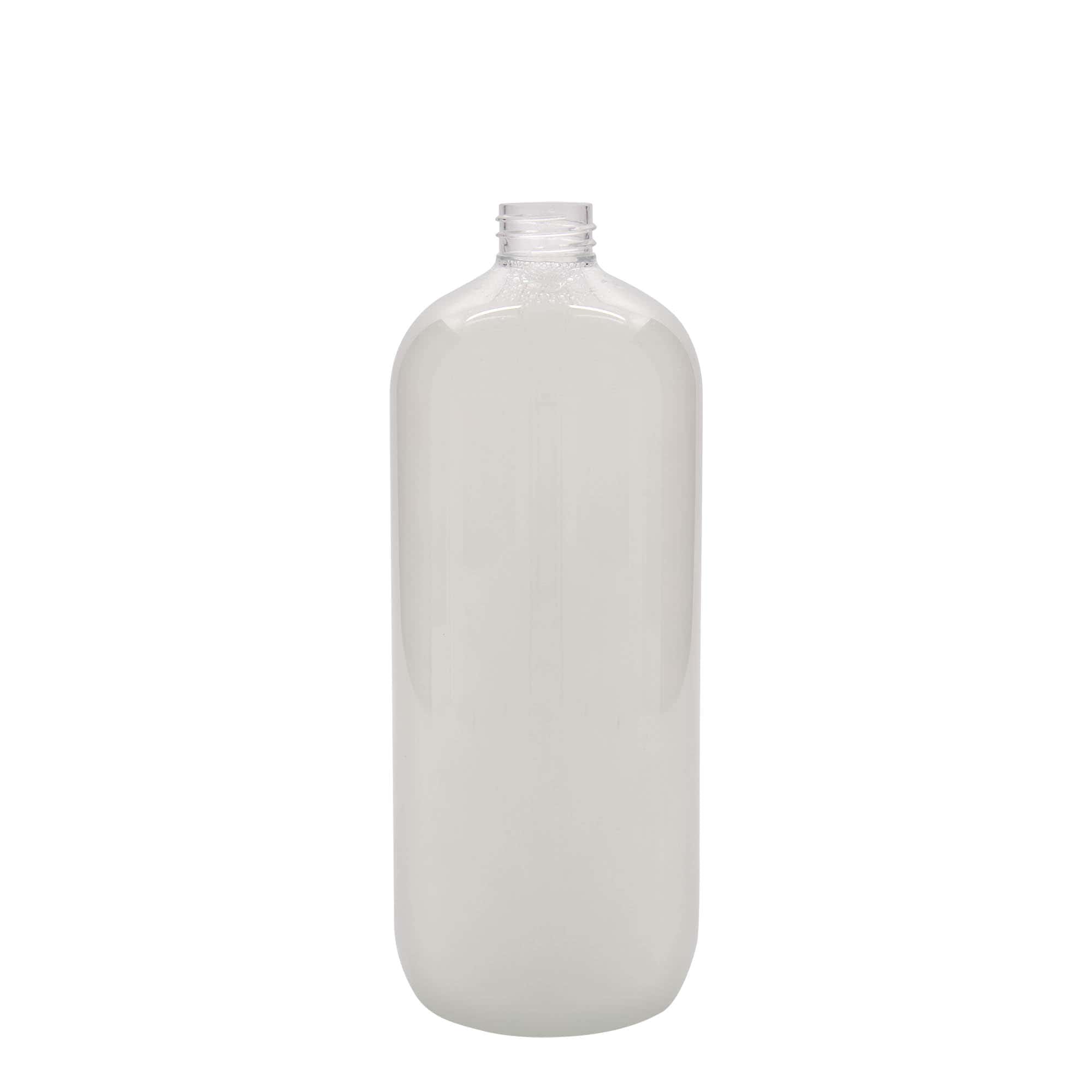 1.000 ml PET-flaska 'Boston', plast, öppning: 28/410 1.000 ml PET-flaska 'Boston', plast, öppning: 28/410
