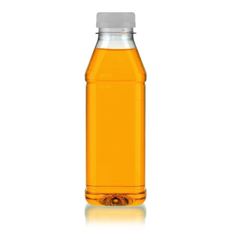 500 ml PET-flaska 'Milk and Juice Carré', kvadratisk, plast, mynning: 38 mm