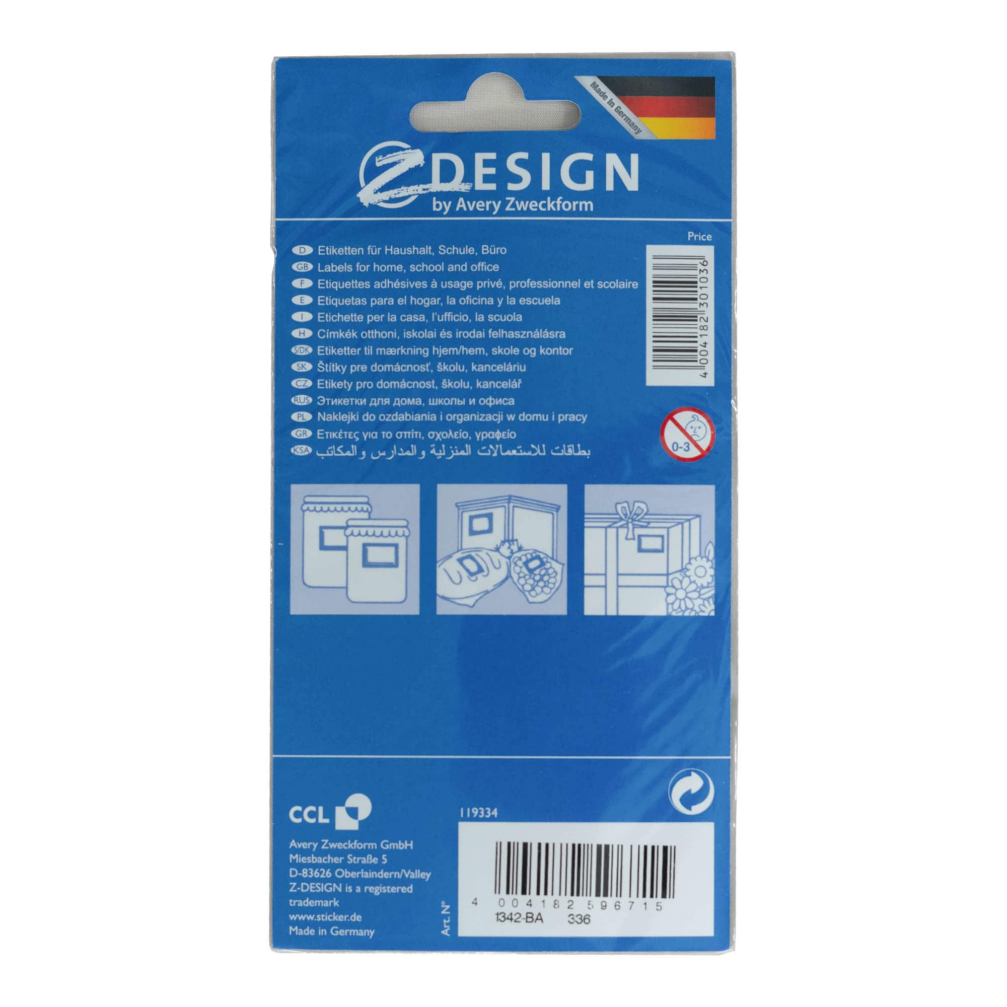 Zweckform Etiketter 'Ram Frukt', rektangulära, papper, flerfärgade Zweckform Etiketter 'Ram Frukt', rektangulära, papper, flerfärgade