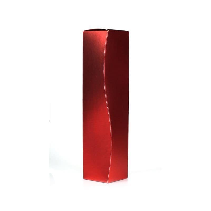 Presentkartong 'Metallic', rektangulär, kartong, röd