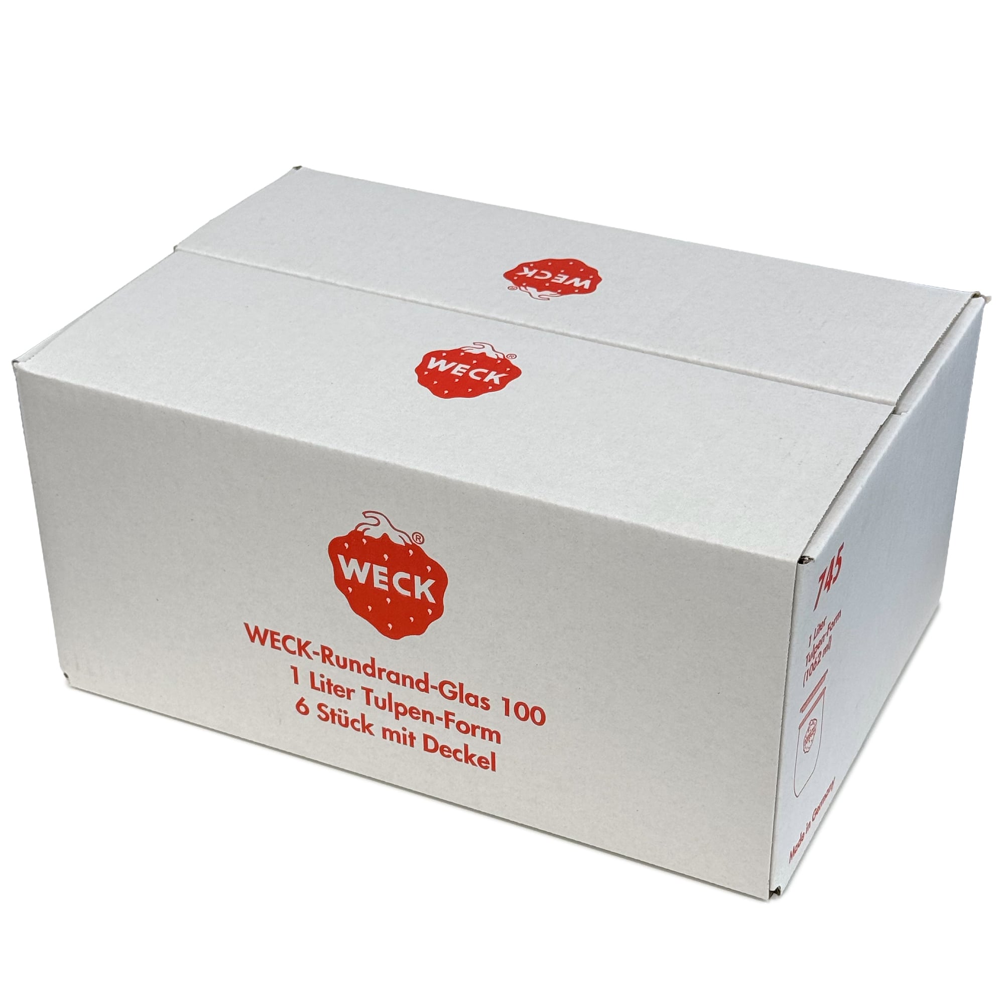 6x 1050 ml WECK-tulpanburk med glaslock RR 100