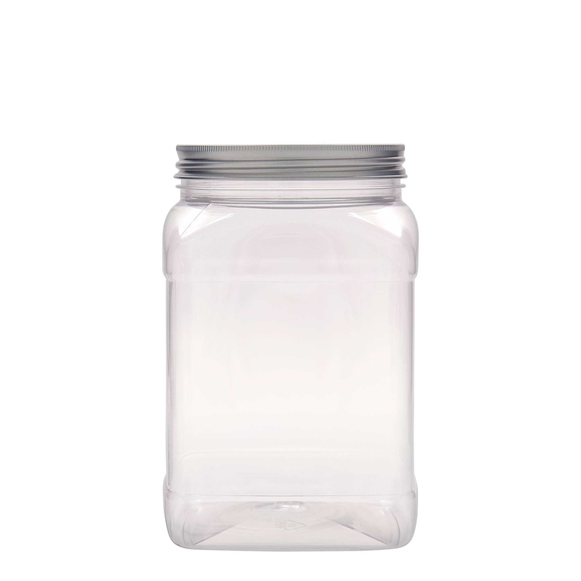 1.500 ml PET-burk 'Dana', kvadratisk, plast, öppning: 100/400