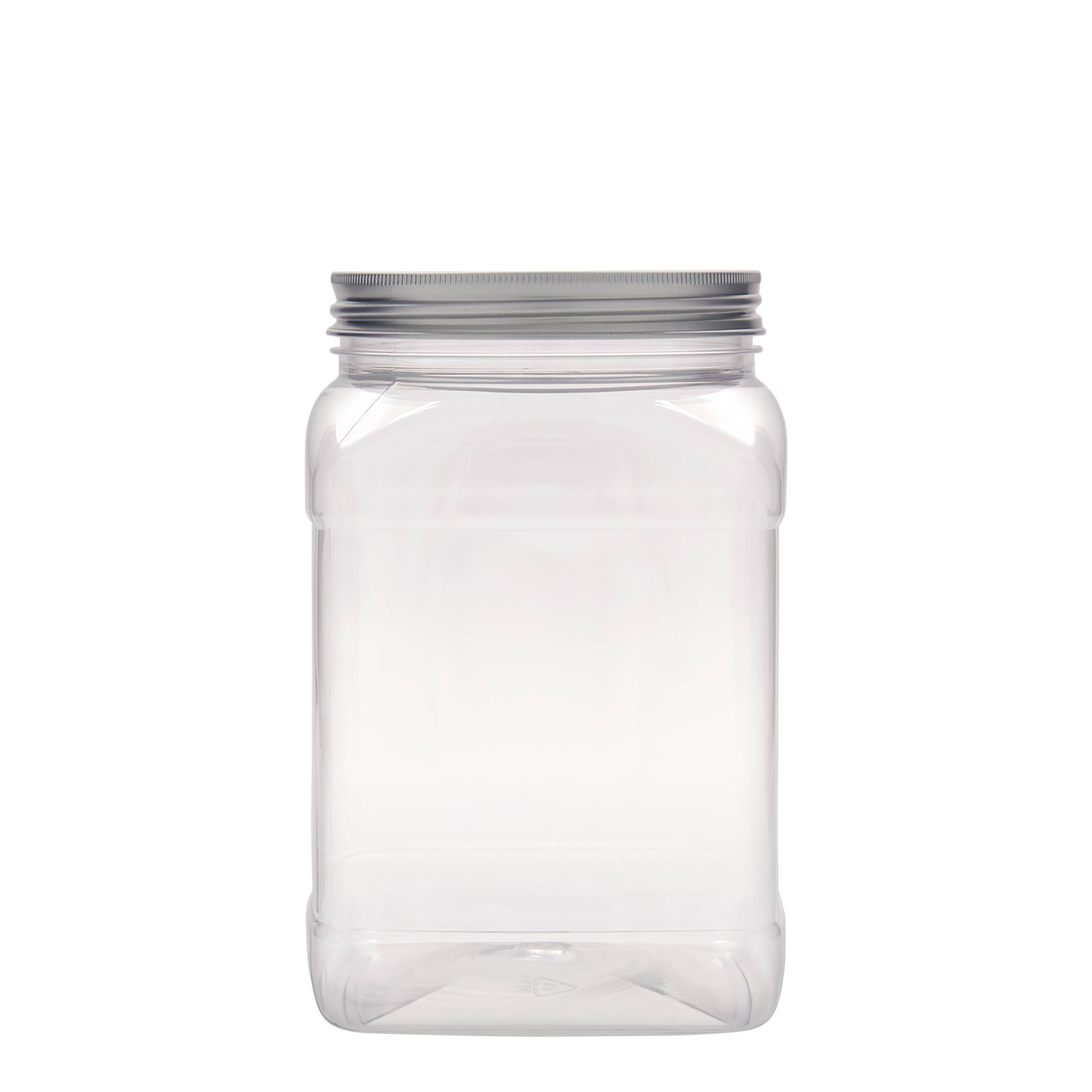 1.500 ml PET-burk 'Dana', kvadratisk, plast, öppning: 100/400