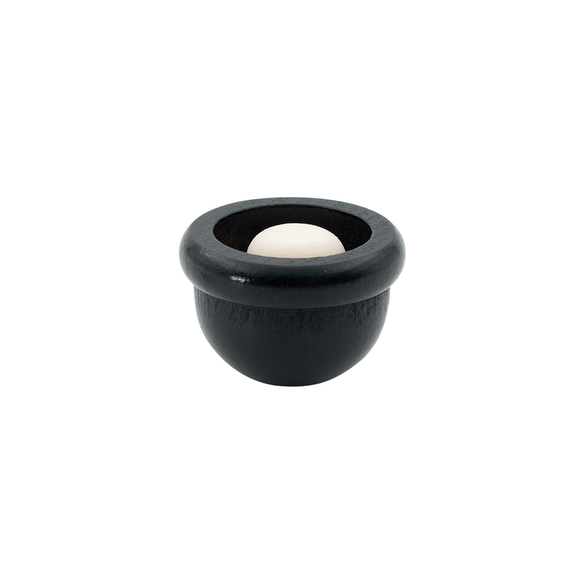 Handtagskork 19 mm "Melon", trä/PE, svart, för mynning: kork Handtagskork 19 mm "Melon", trä/PE, svart, för mynning: kork