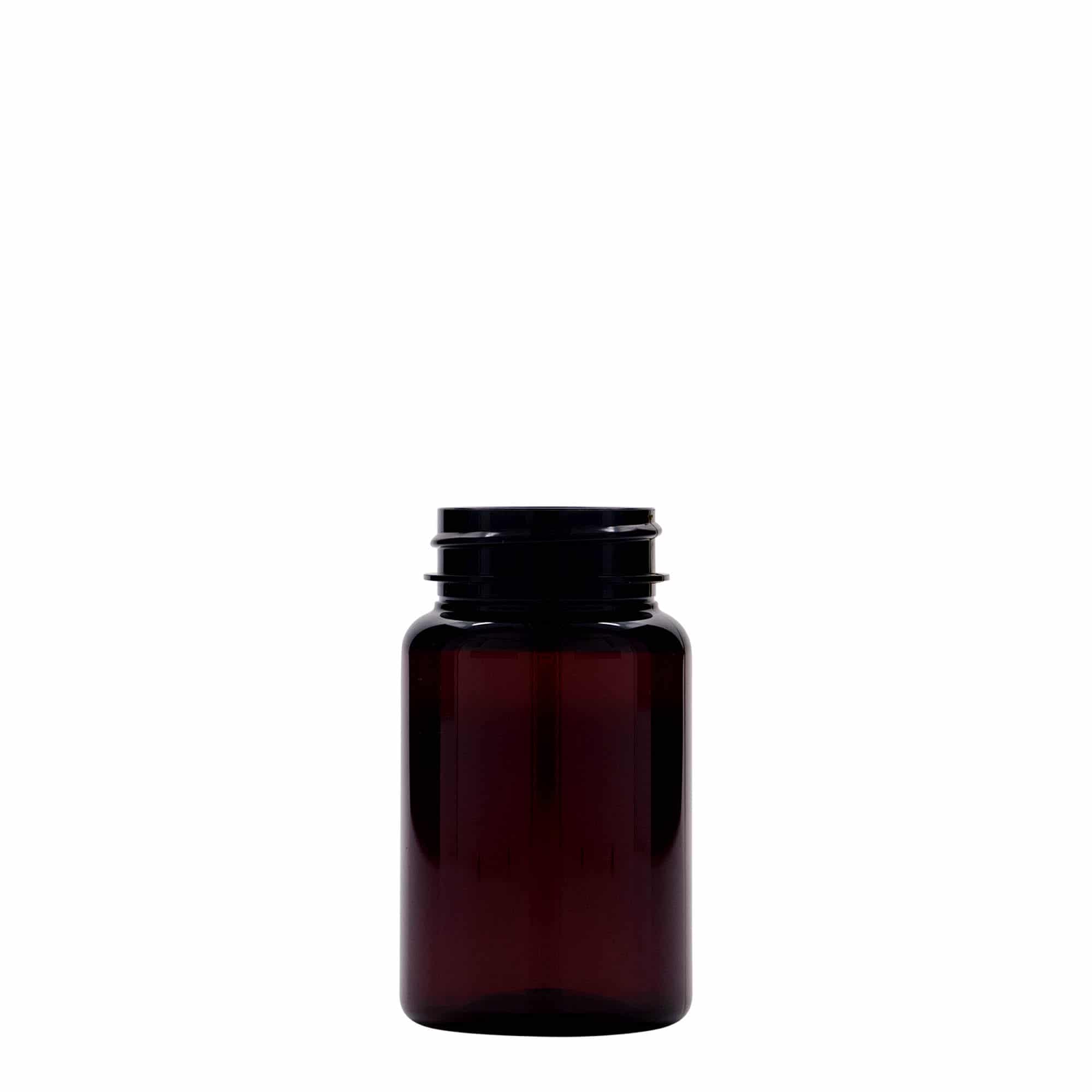 75 ml PET-packer, plast, brun, mynning: GPI 38/400