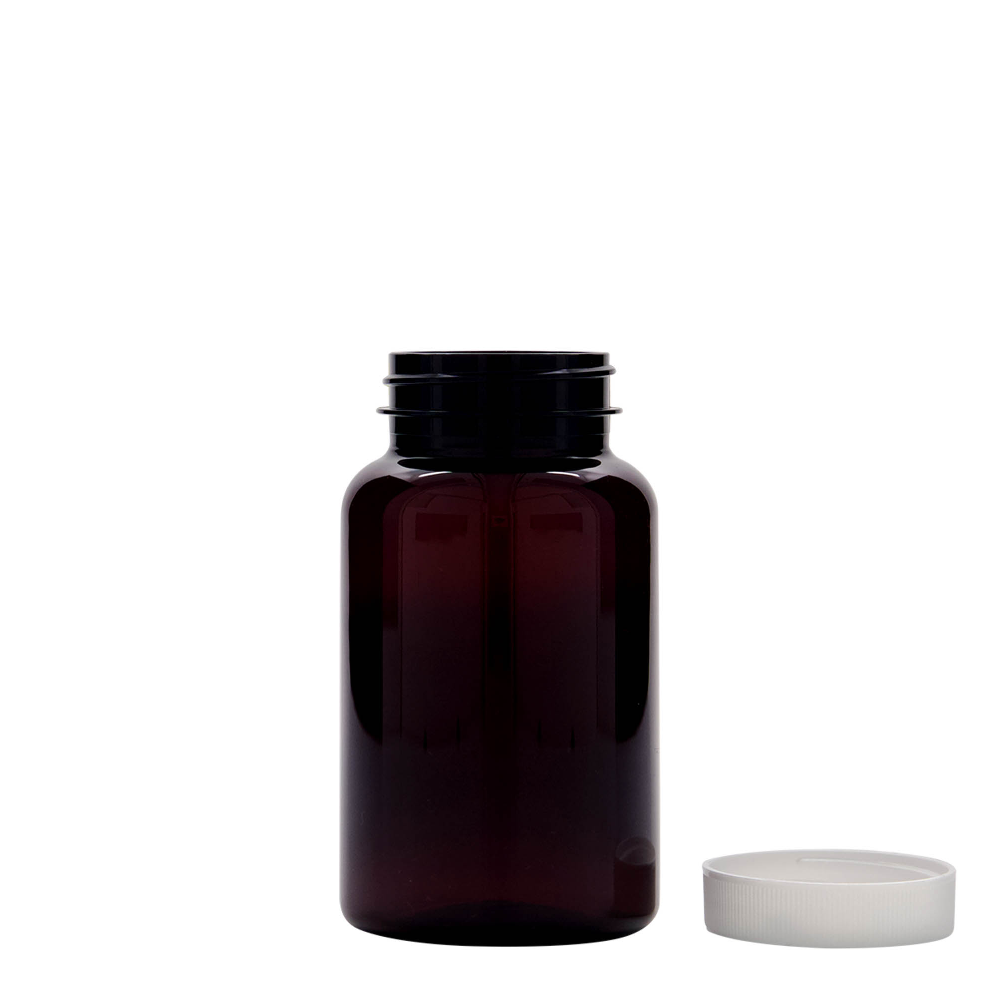 200 ml PET-flaska, plast, brun, öppning: 45/400