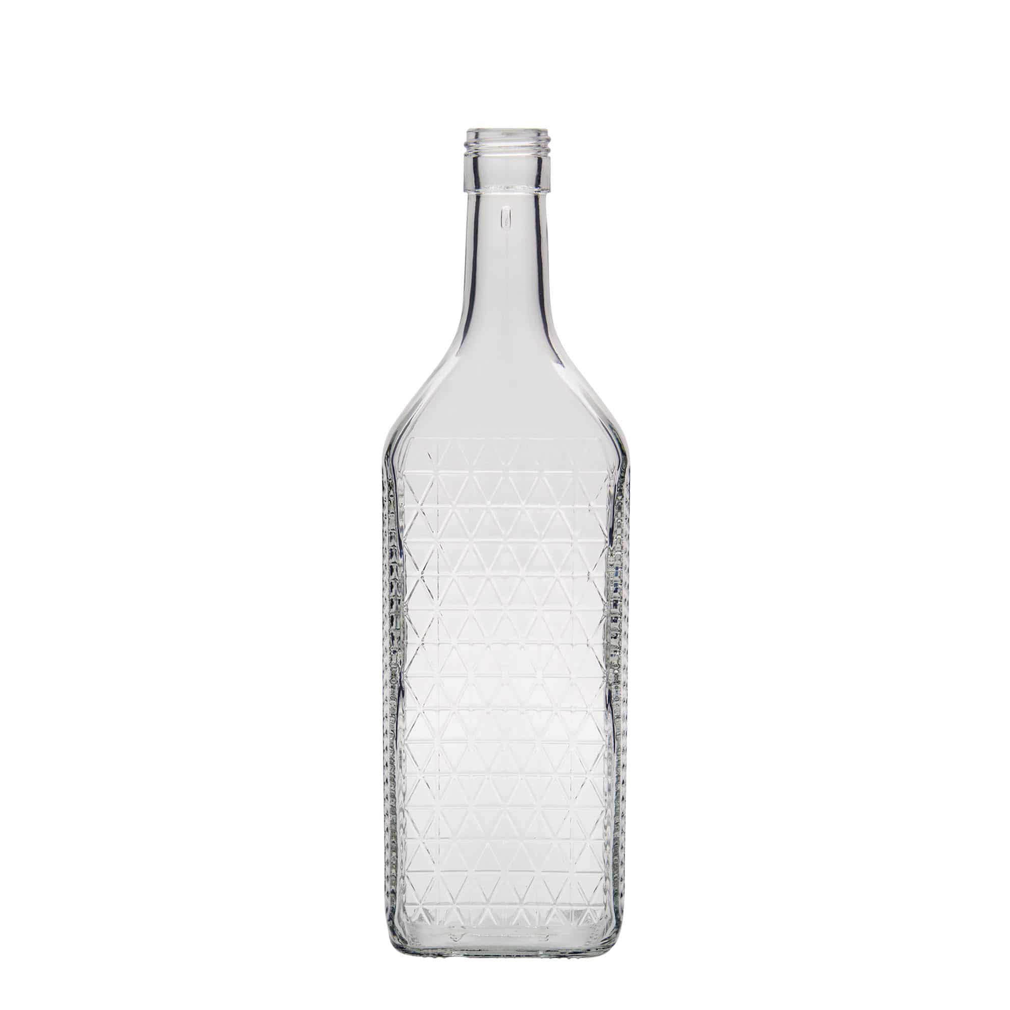 700 ml glasflaska 'Caruso', rektangulär, mynning: PP 31,5 700 ml glasflaska 'Caruso', rektangulär, mynning: PP 31,5