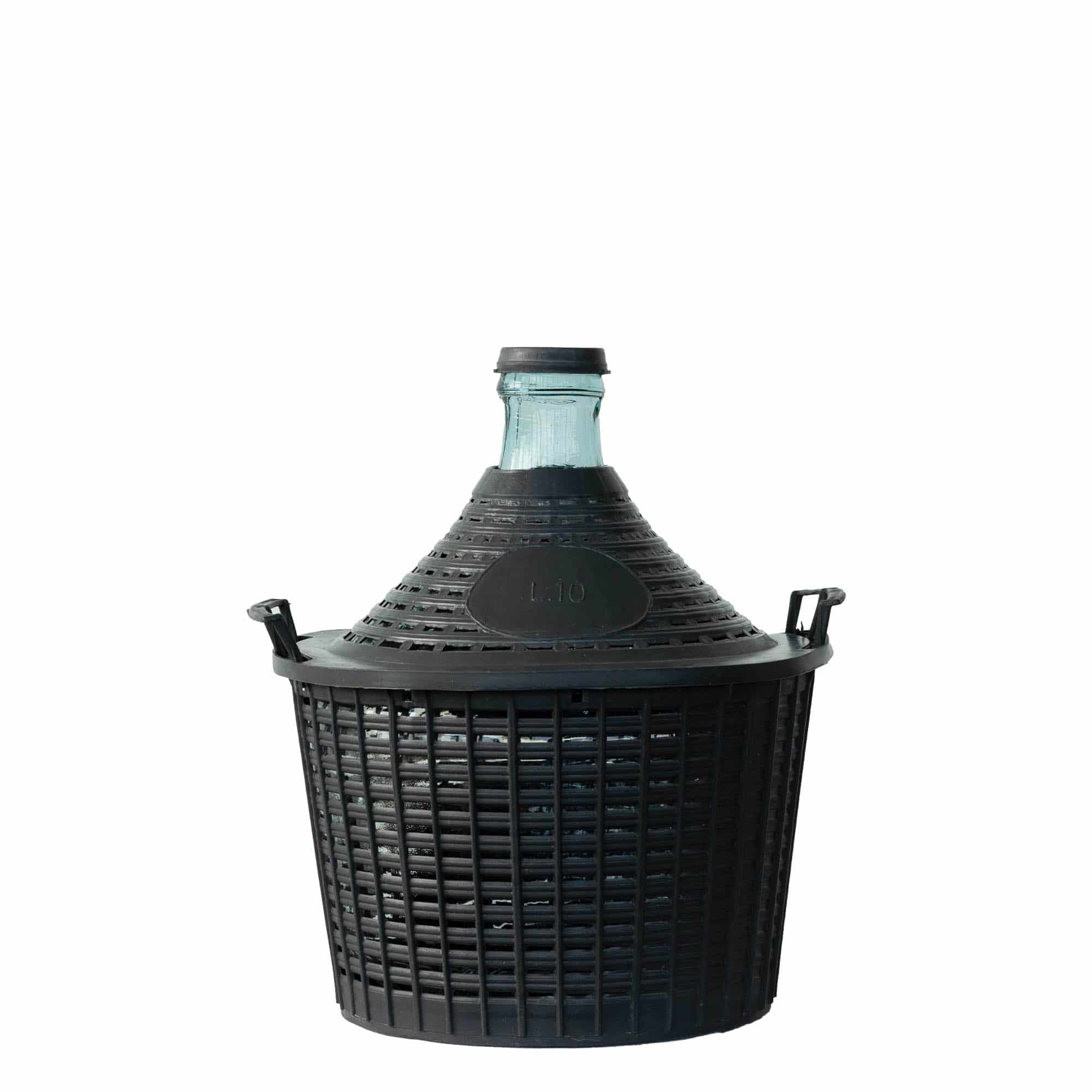 10 l ballongflaska smal hals, glas, mynning: snäpplock