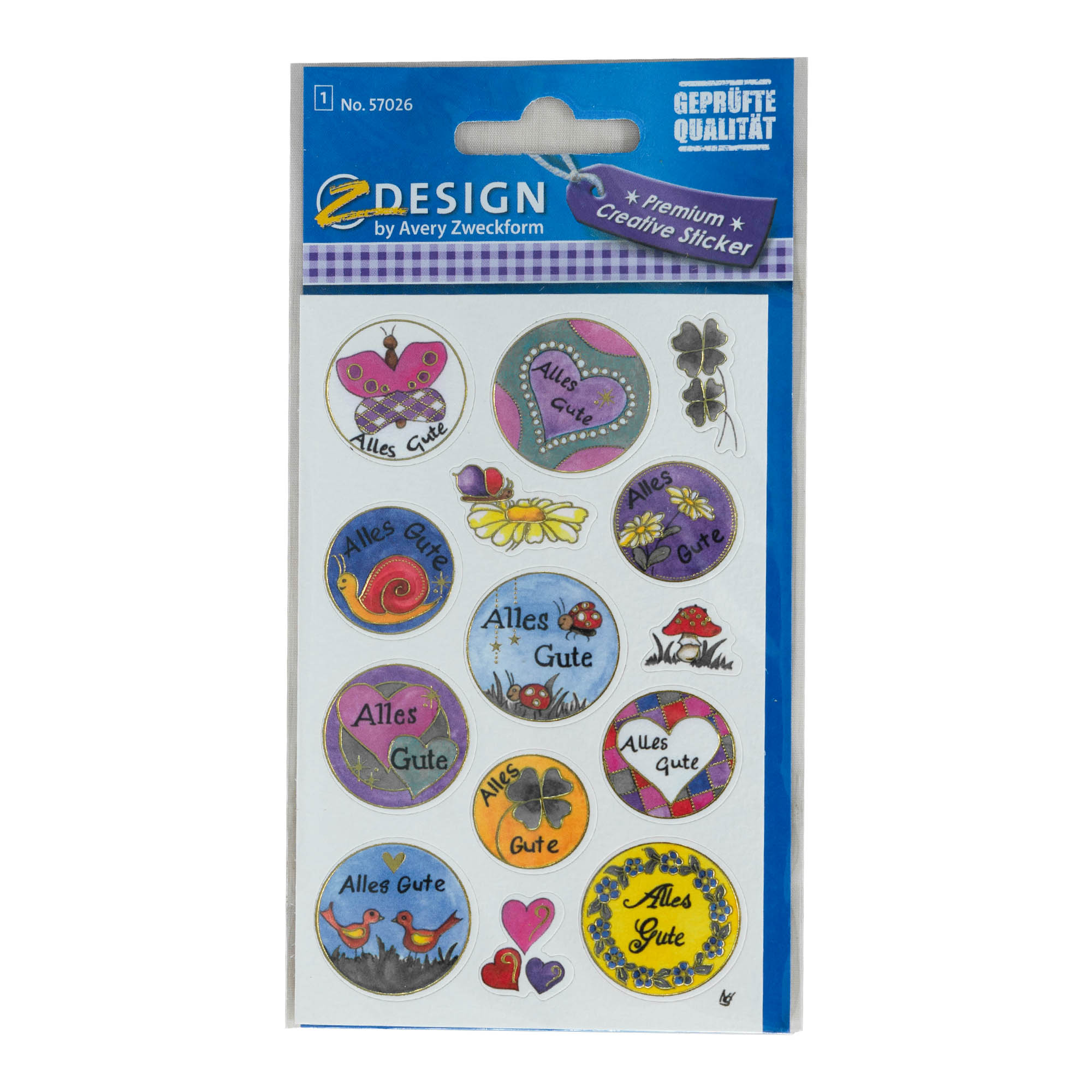 Zweckform Klistermärken 'Allt gott', flerfärgad Zweckform Klistermärken 'Allt gott', flerfärgad