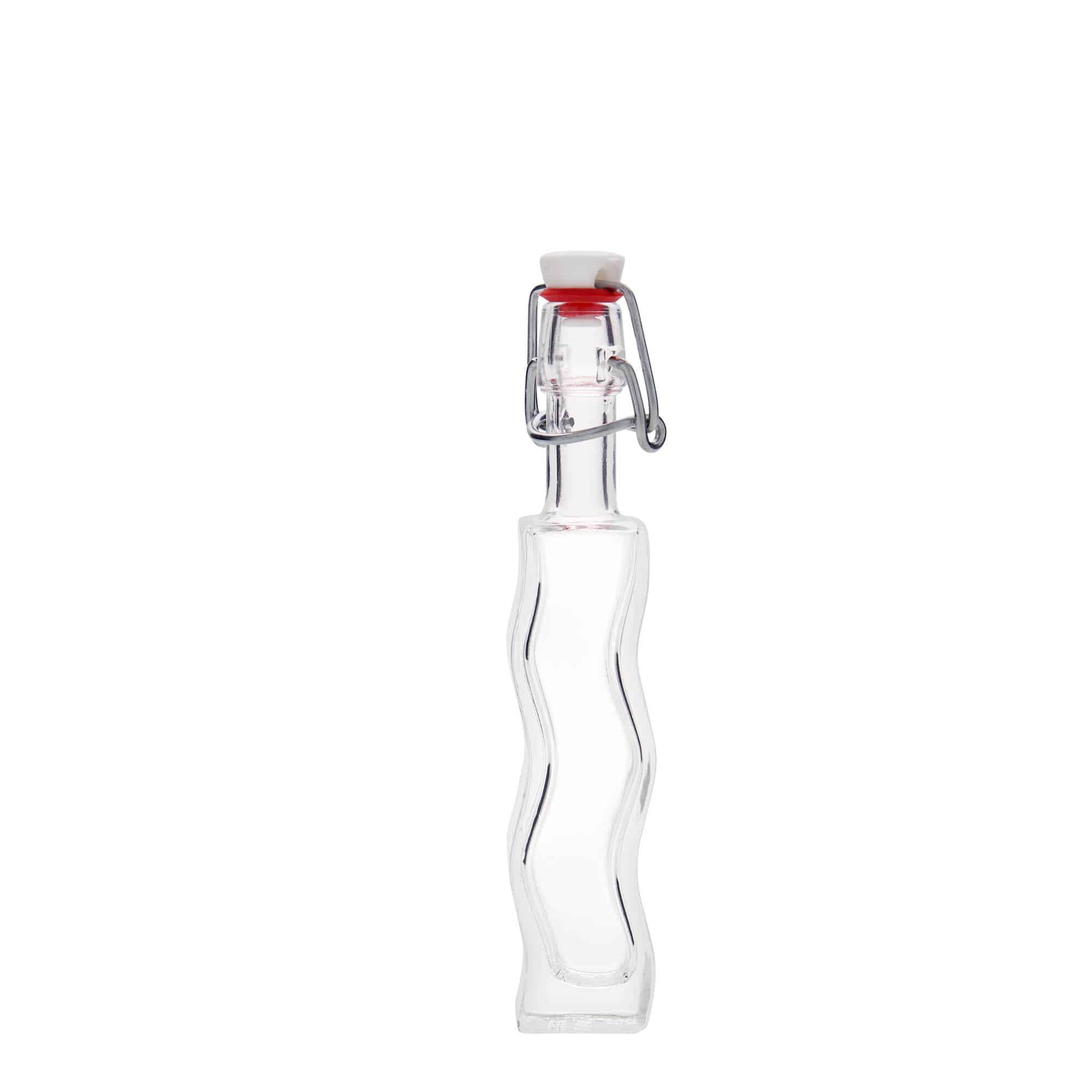 40 ml glasflaska 'Våg', kvadratisk, mynning: patentkork