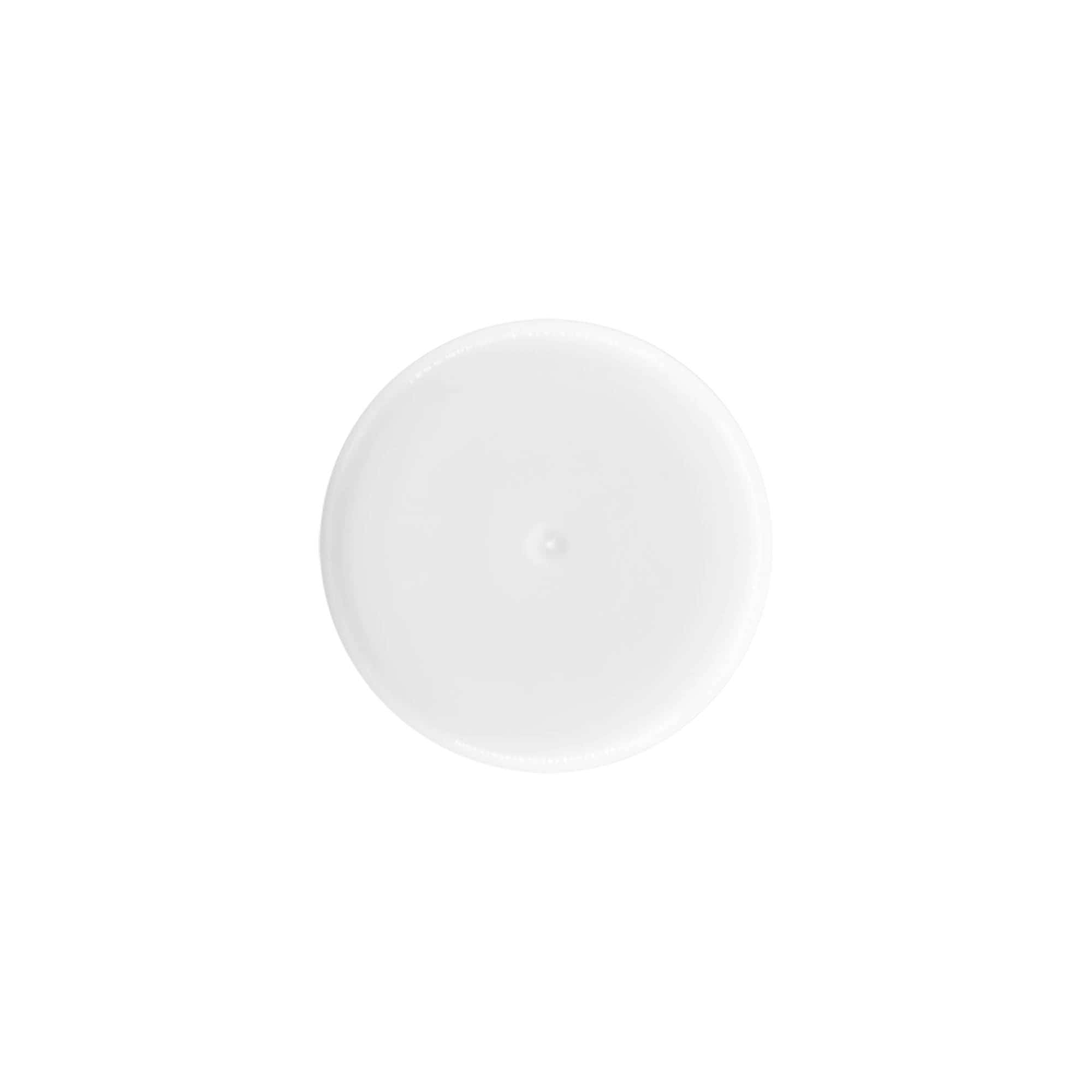 Kapsyl för 50 ml roll-on-flaska, PP-plast, vit, för mynning: skruvlock