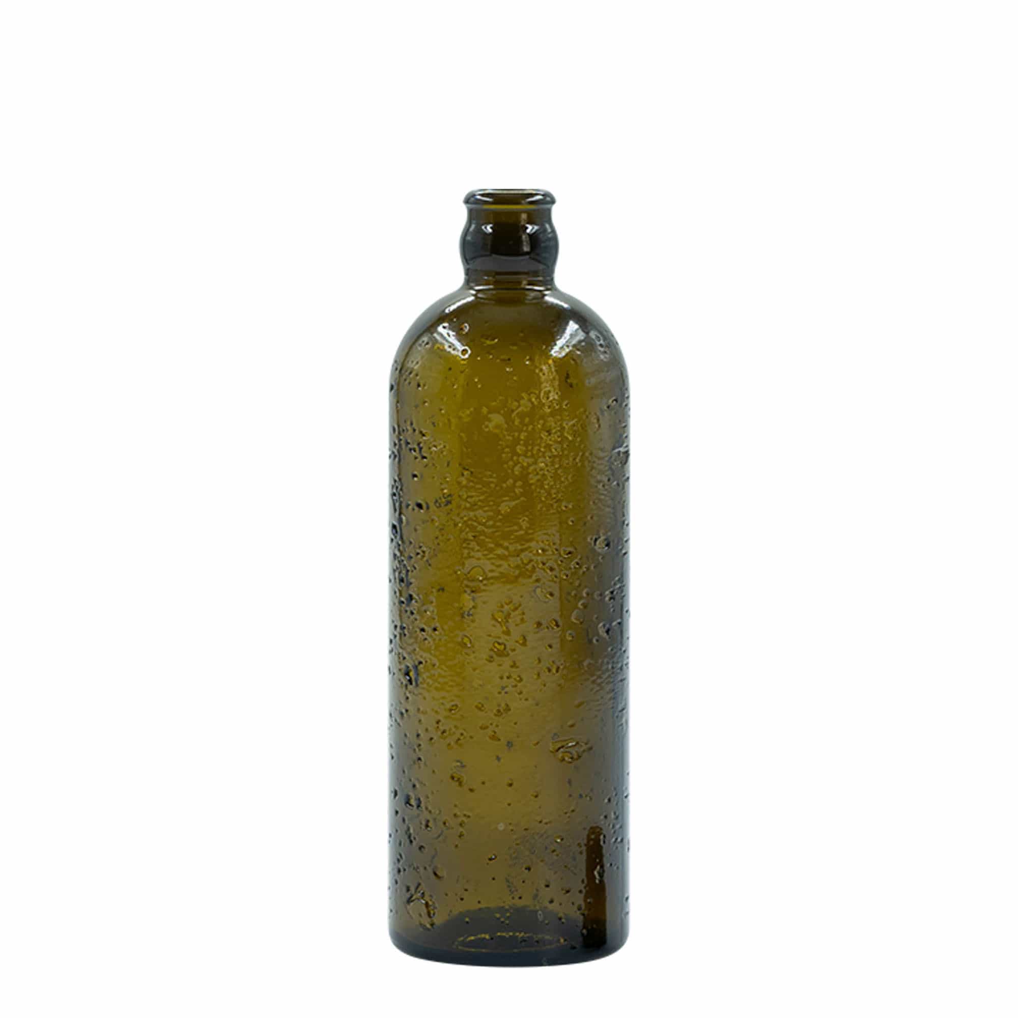 500 ml Wildtillverkad glasflaska 'Bobber Jr', brun, öppning: kork