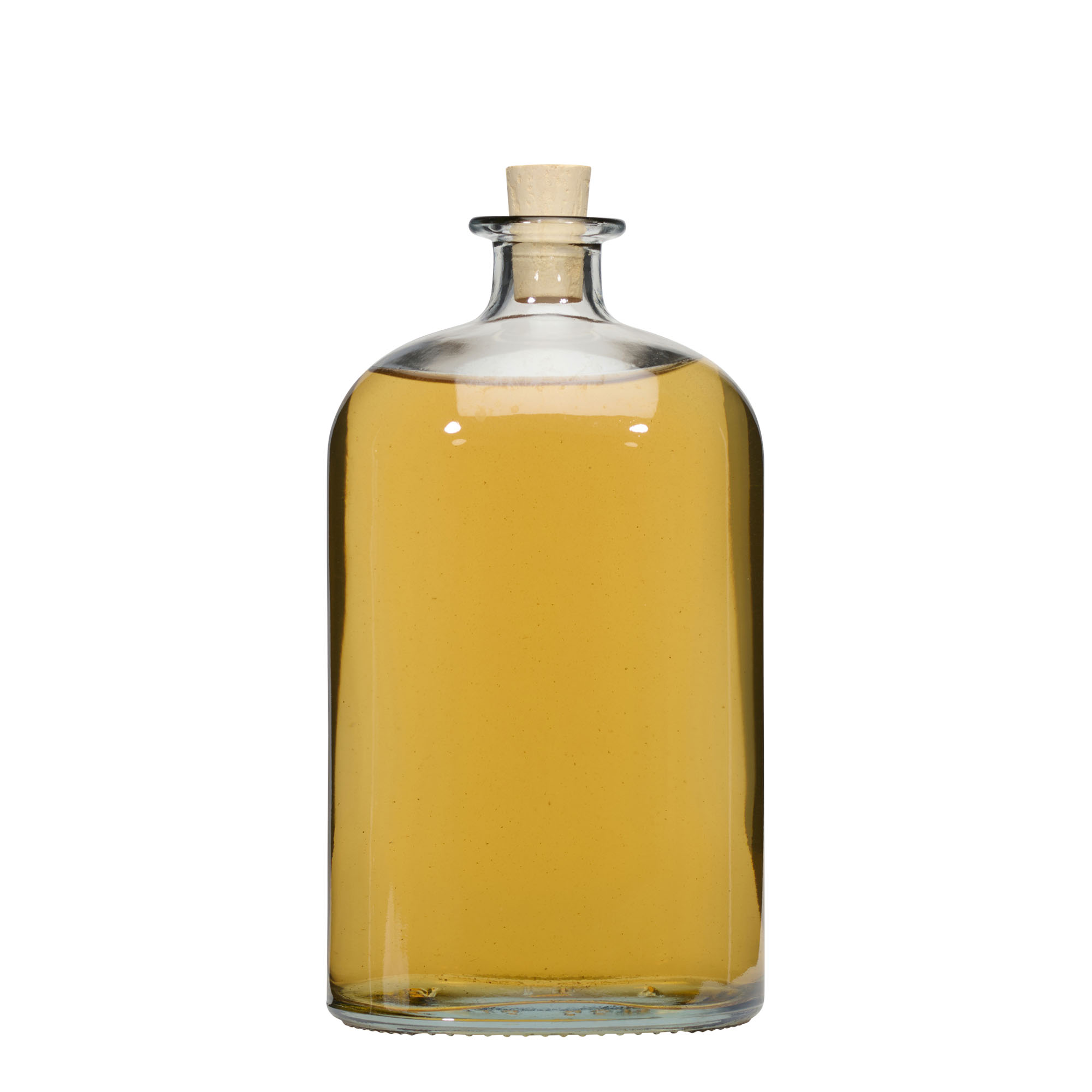 1.000 ml glasflaska 'Dundee', oval, öppning: kork