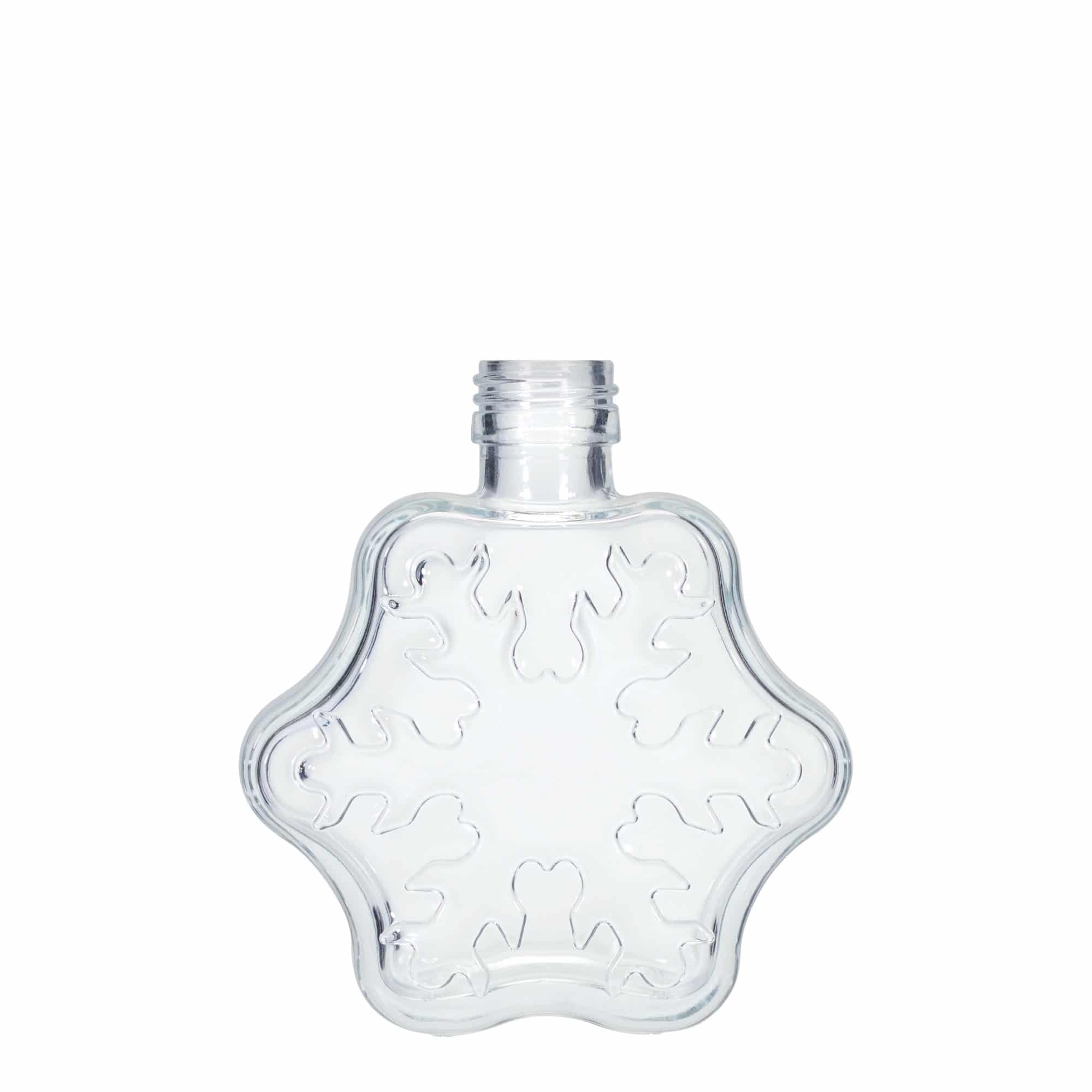 200 ml glasflaska 'Snöflinga', mun: PP 28