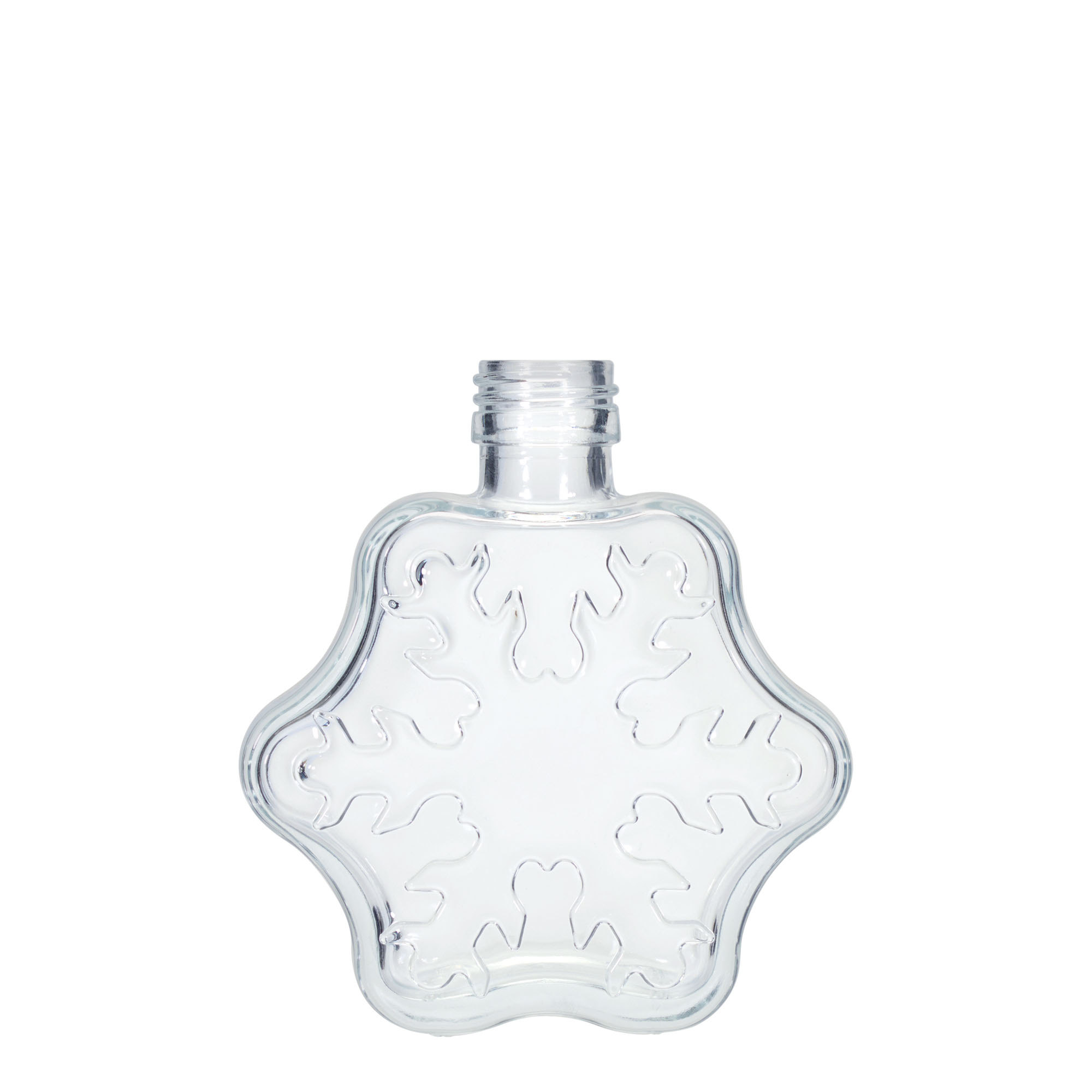 200 ml glasflaska 'Snöflinga', öppning: PP 28 200 ml glasflaska 'Snöflinga', öppning: PP 28
