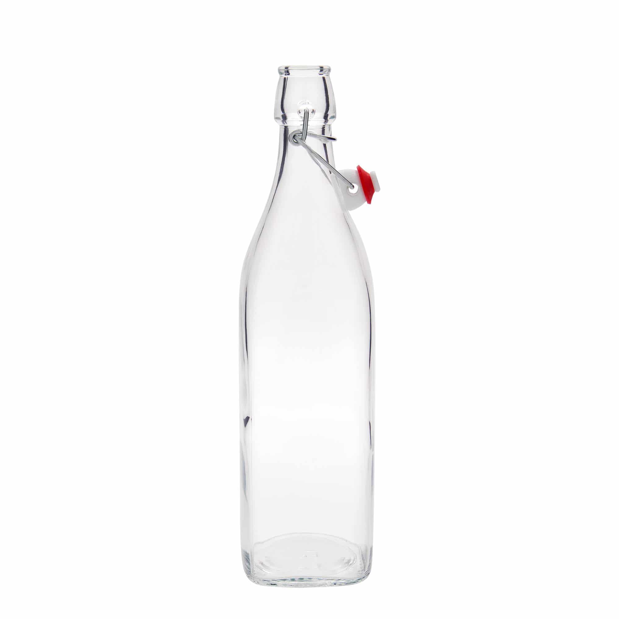 1 000 ml glasflaska 'Swing, kvadratisk, mynning: bygelstängning'