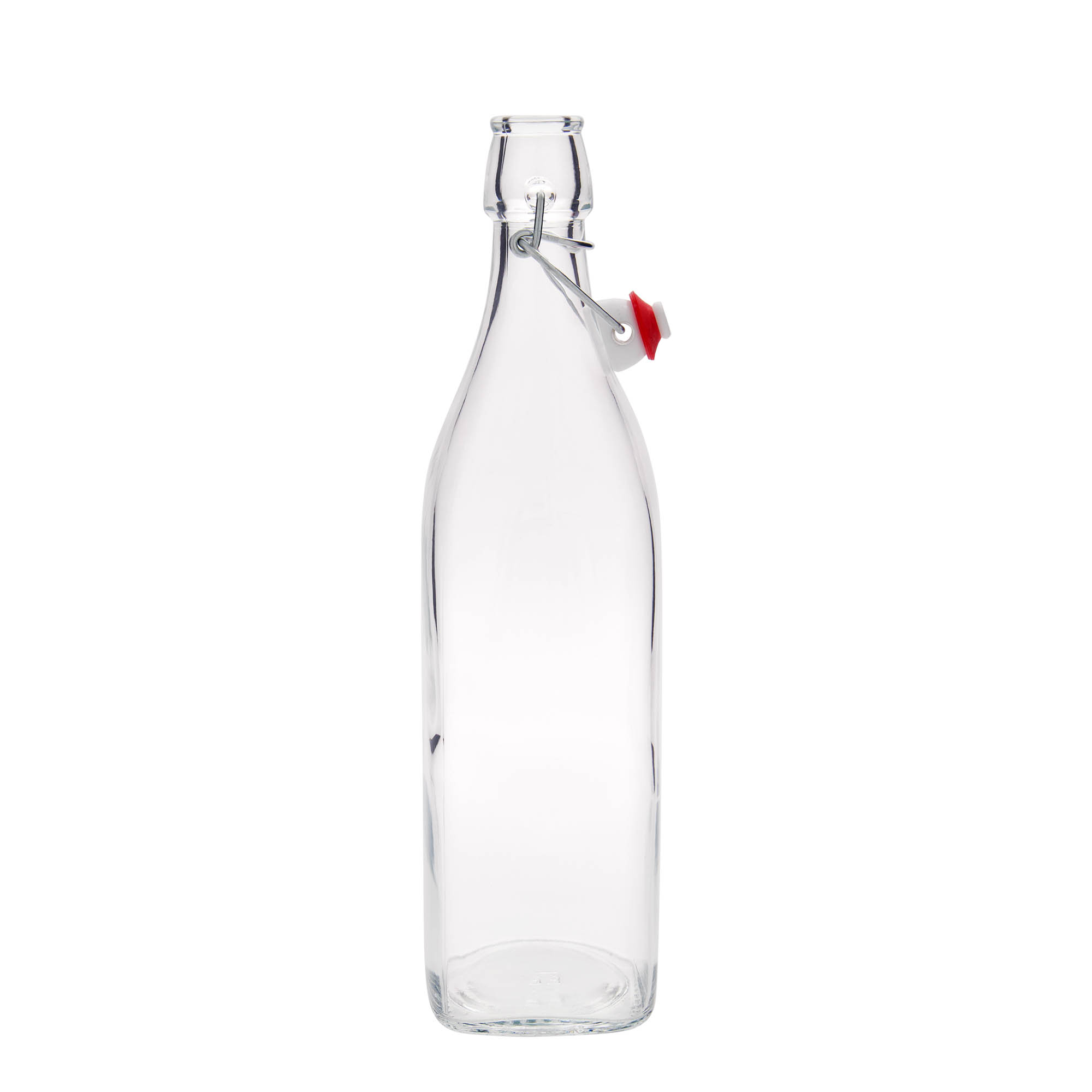 1 000 ml glasflaska 'Swing, kvadratisk, mynning: bygelstängning'