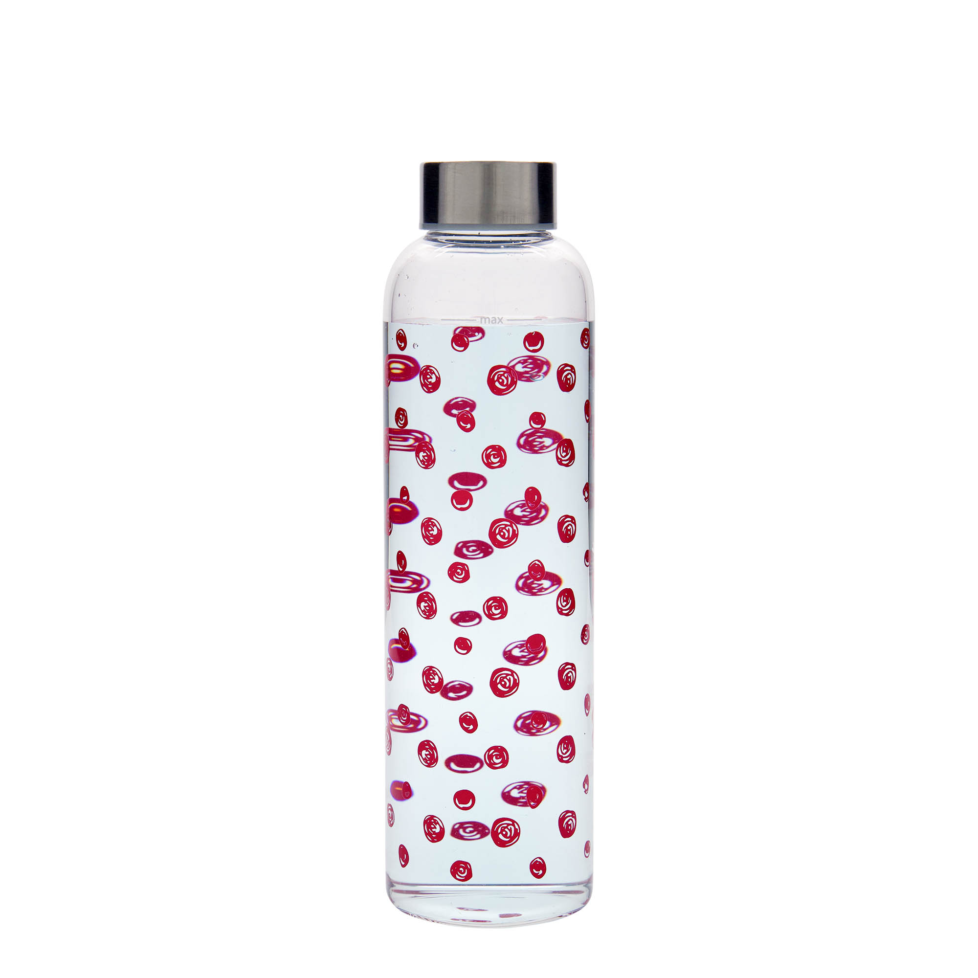 500 ml dricksflaska 'Perseus', motiv: röda prickar, mynning: skruvkapsel
