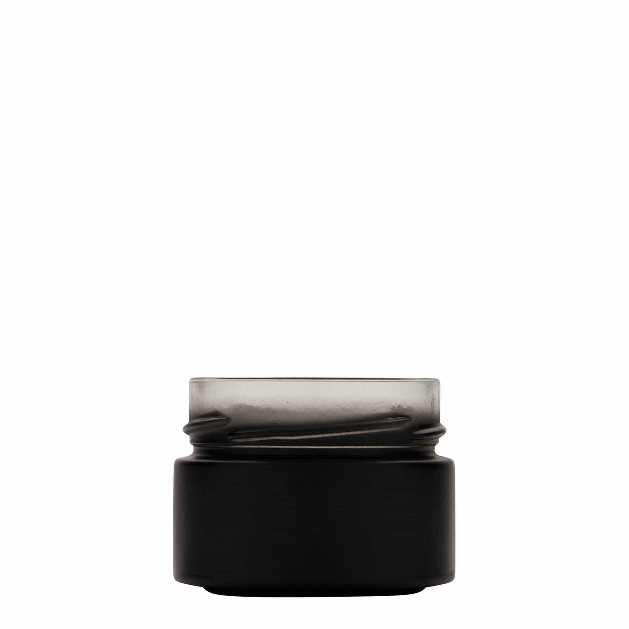 130 ml rund glas 'Aurora', svart, mynning: Deep-Twist-Off (DTO 66)