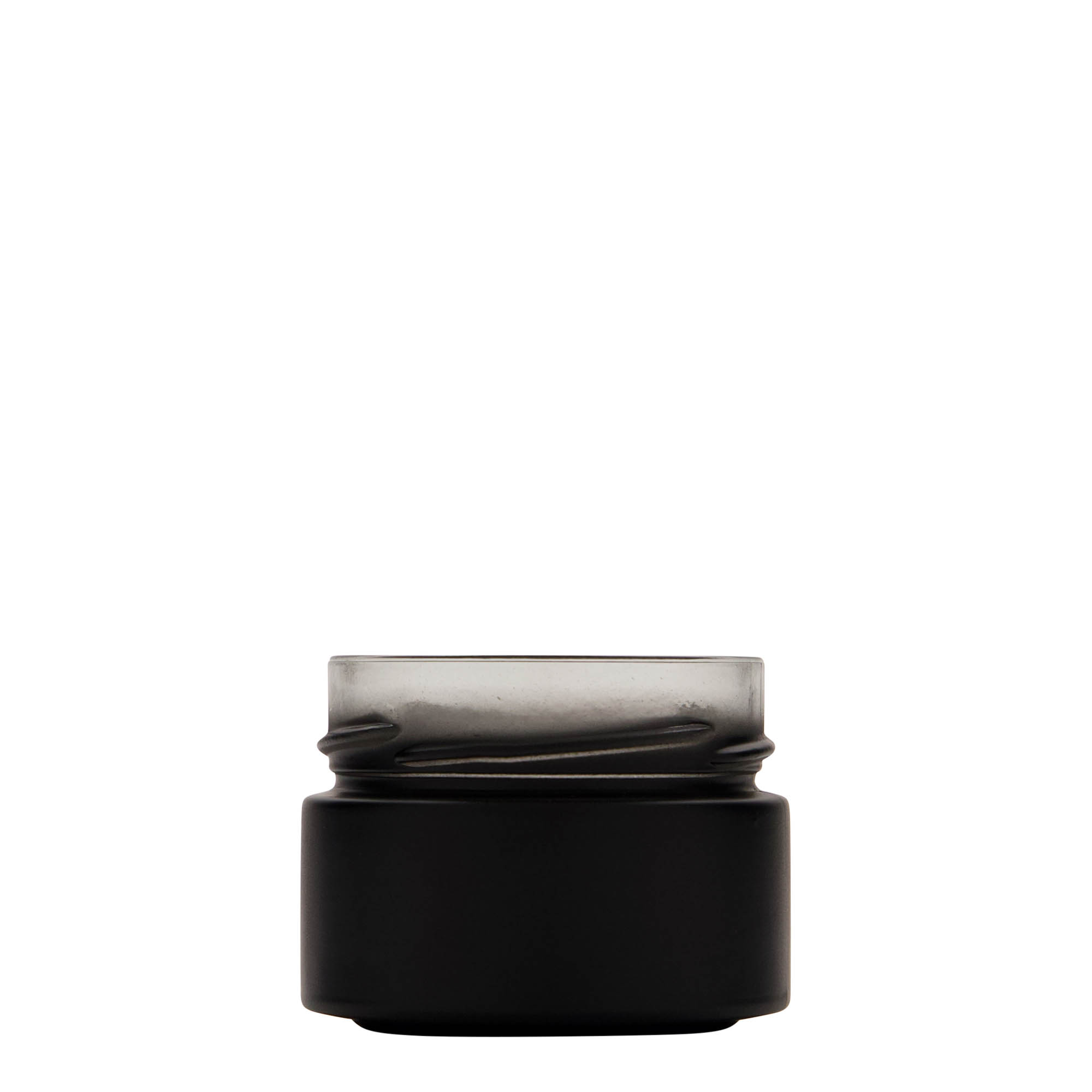 130 ml rund glas 'Aurora', svart, mynning: Deep-Twist-Off (DTO 66)