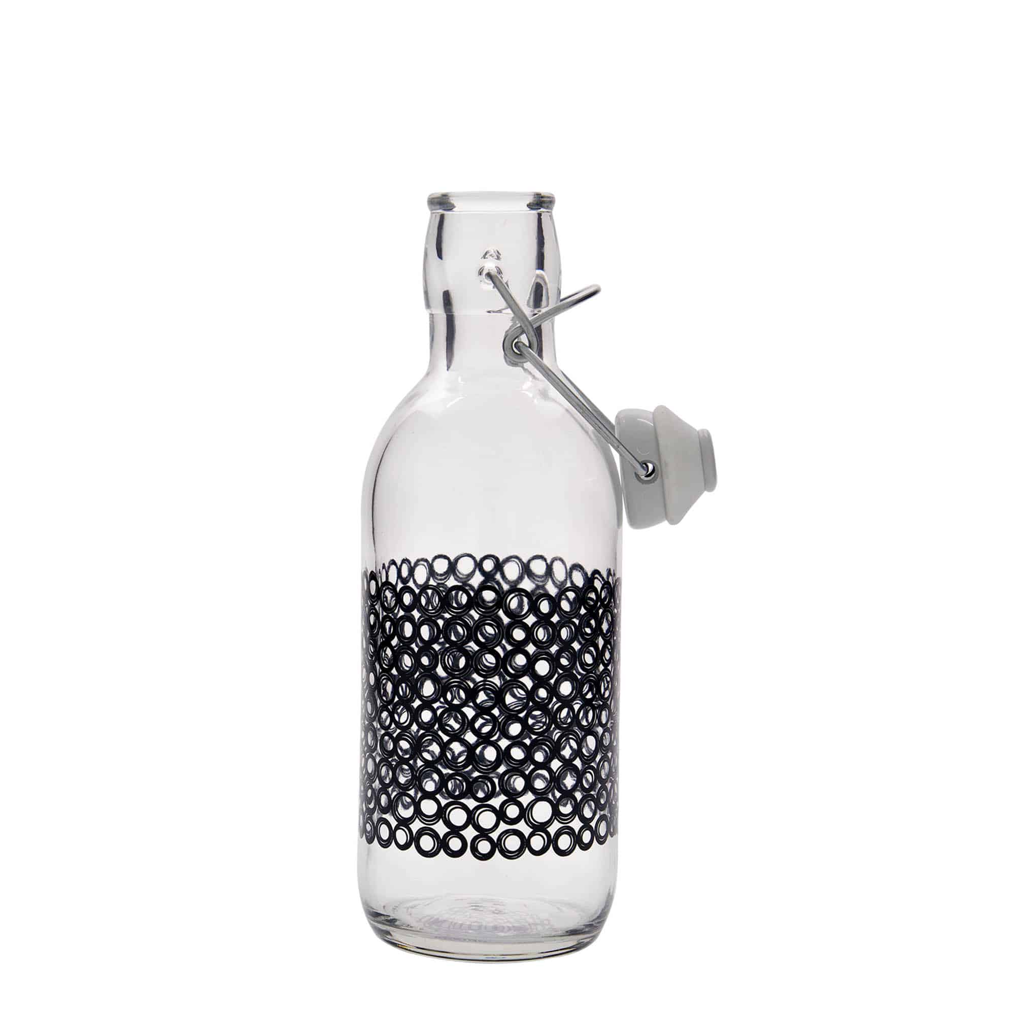 500 ml glasflaska 'Emilia', motiv: Circola nero, mynning: patentkork 500 ml glasflaska 'Emilia', motiv: Circola nero, mynning: patentkork