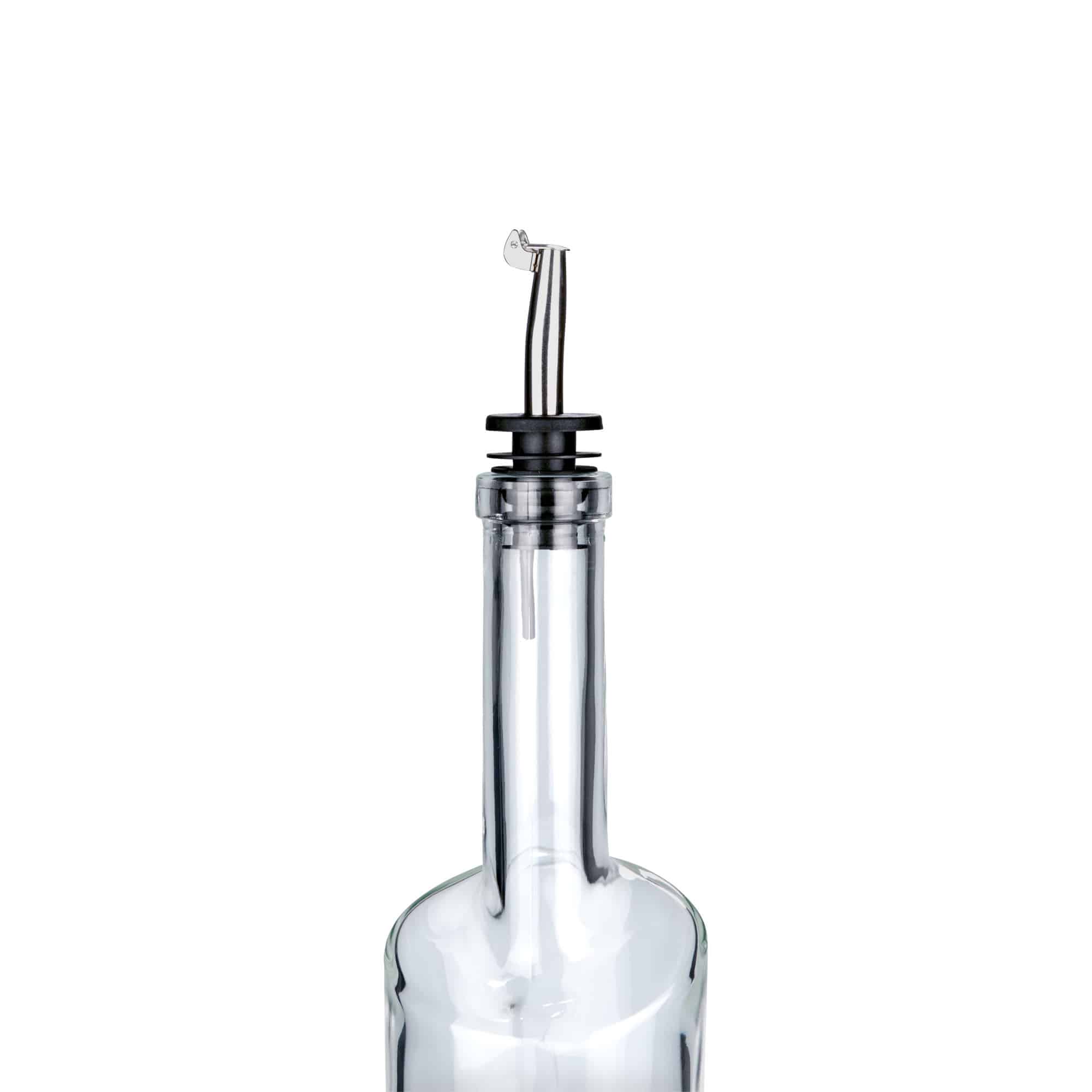 Hällpip i rostfritt stål med metallklaff, rostfritt stål, silver