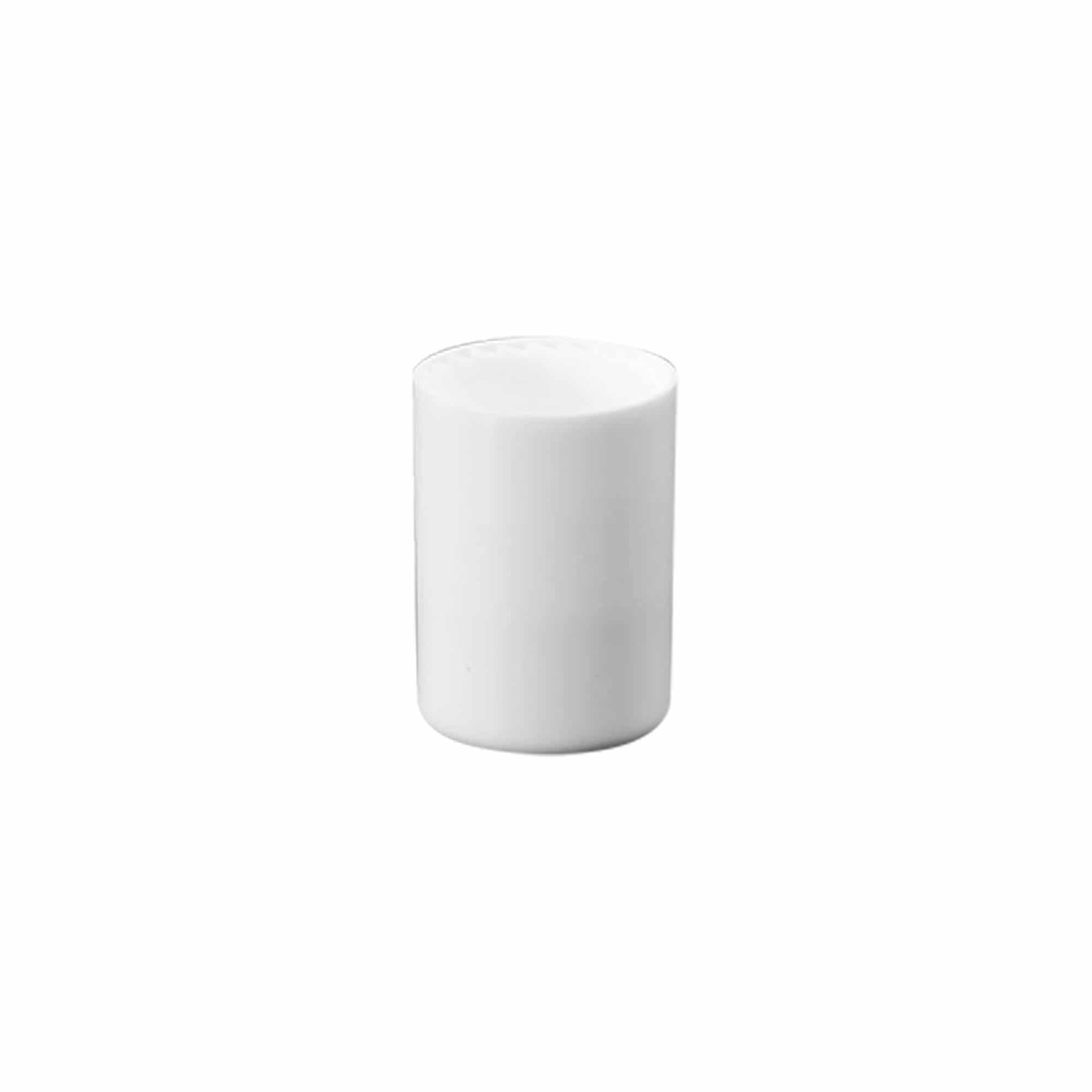 Lock till 10 ml roll-on-flaska, PP-plast, vit, för öppning: skruvlock