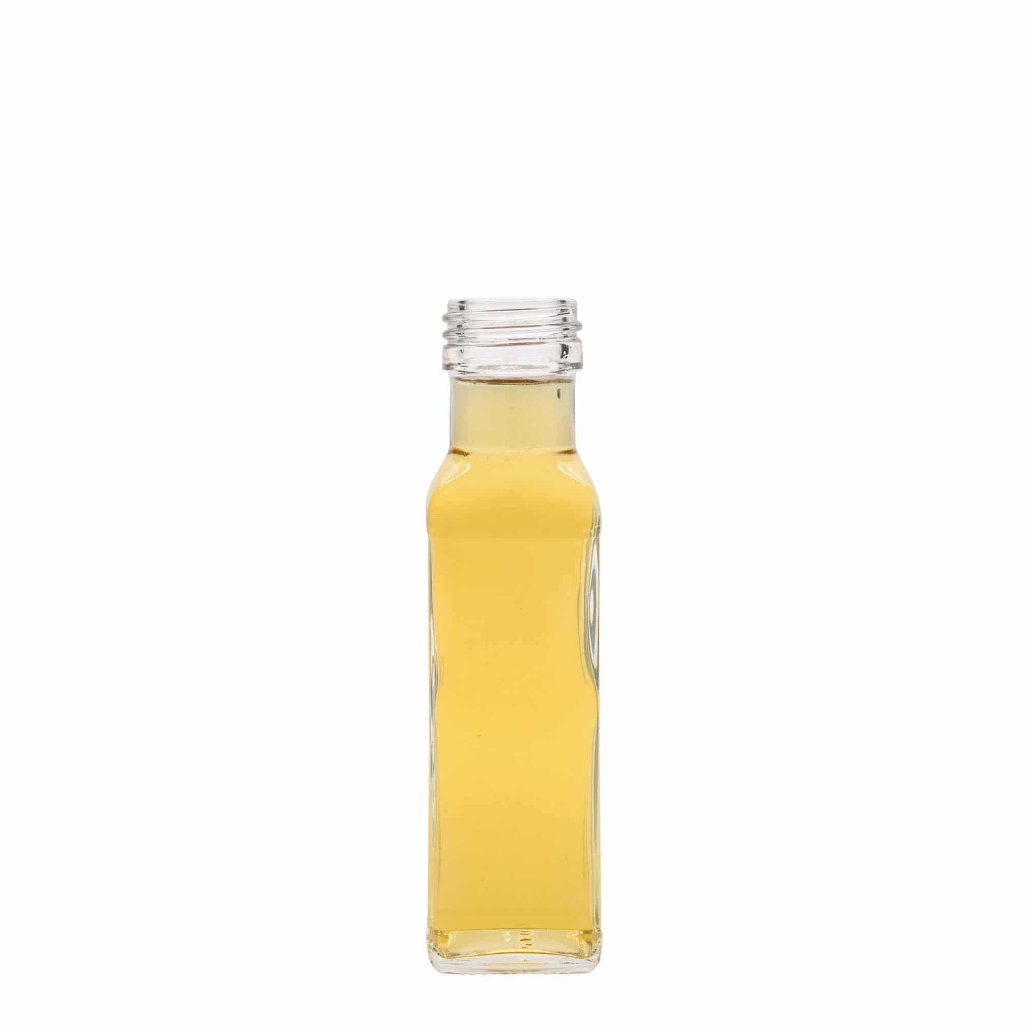 100 ml glasflaska 'Marasca', fyrkantig, öppning: PP 31,5