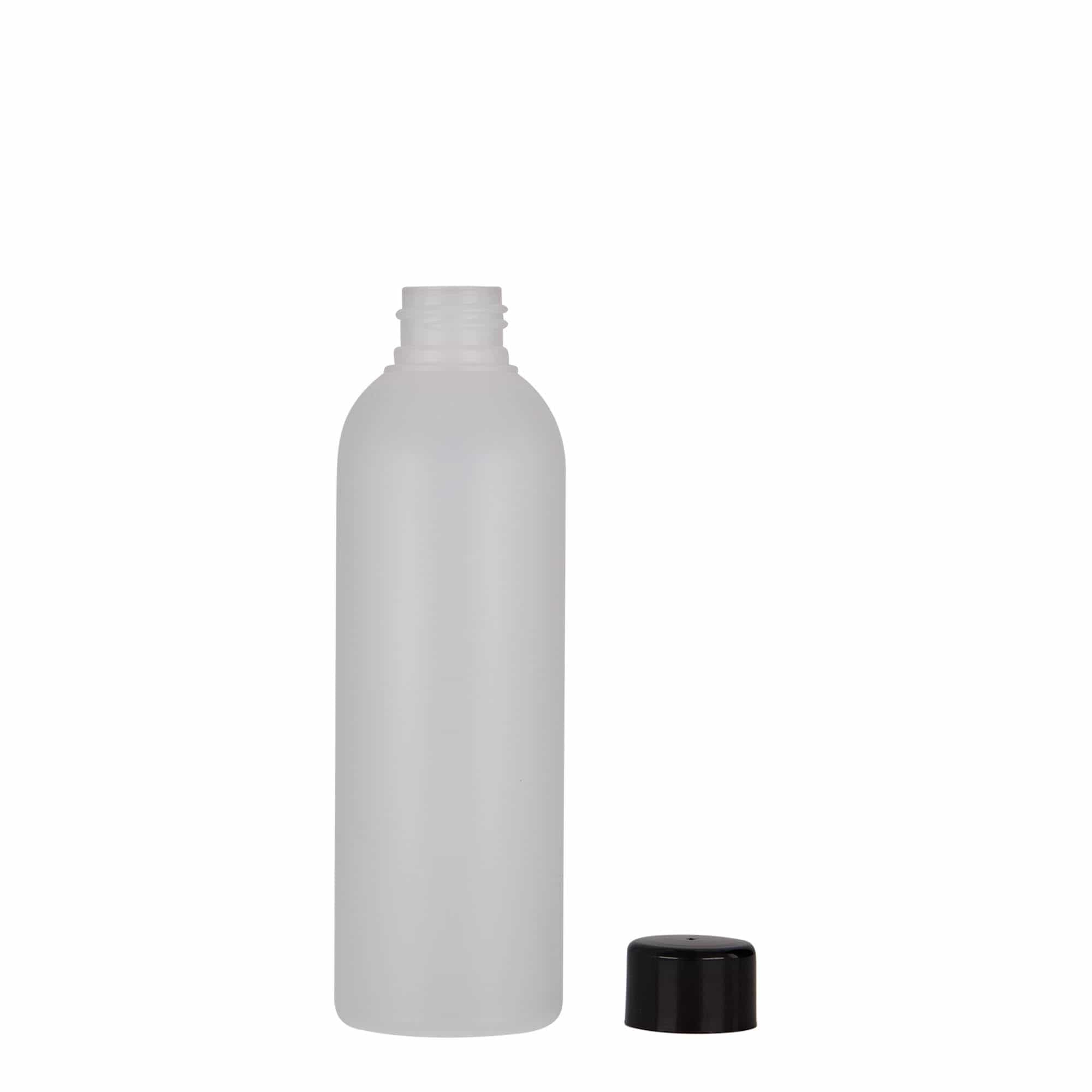 200 ml plastflaska 'Tuffy', HDPE, natur, öppning: 24/410