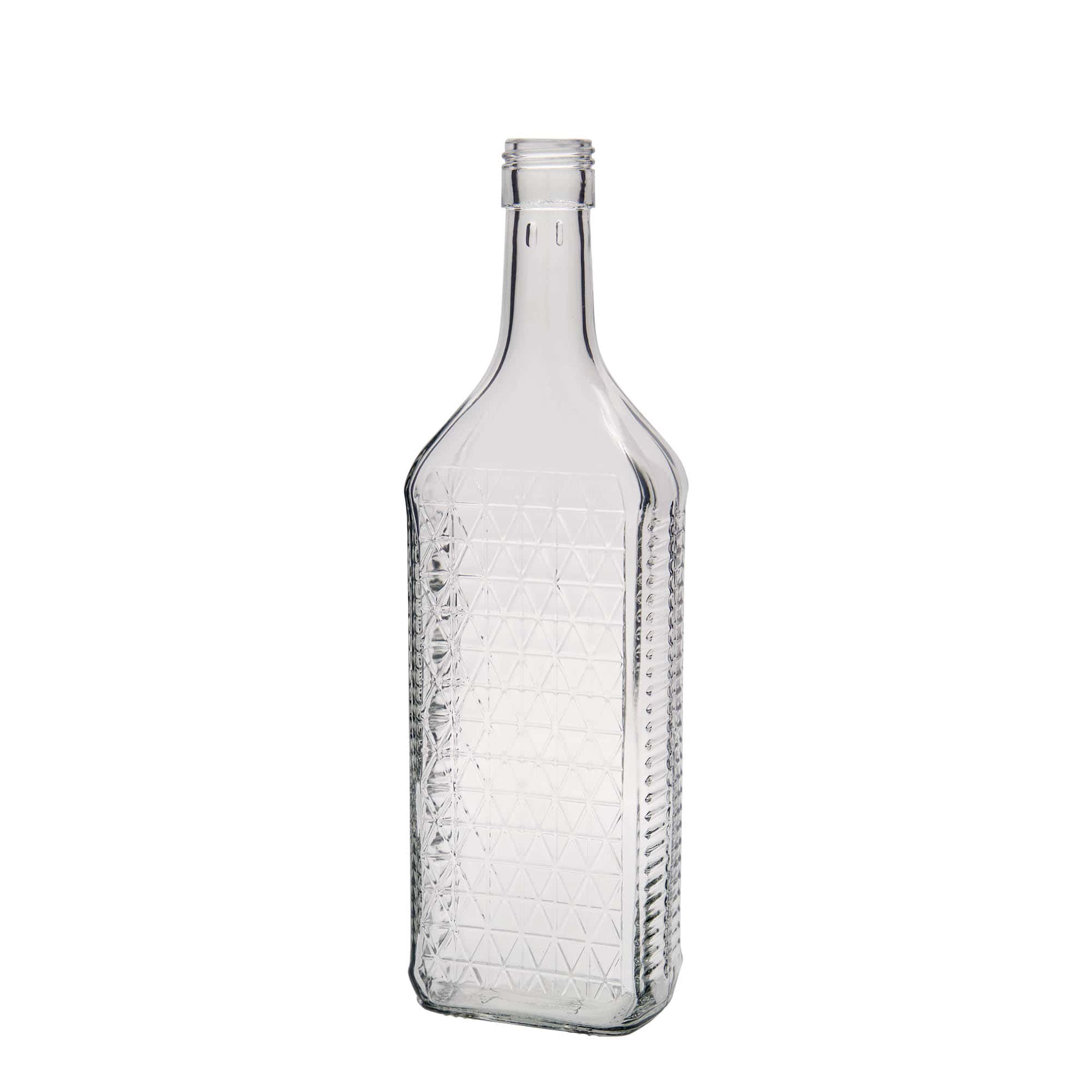 700 ml glasflaska 'Caruso', rektangulär, mynning: PP 31,5