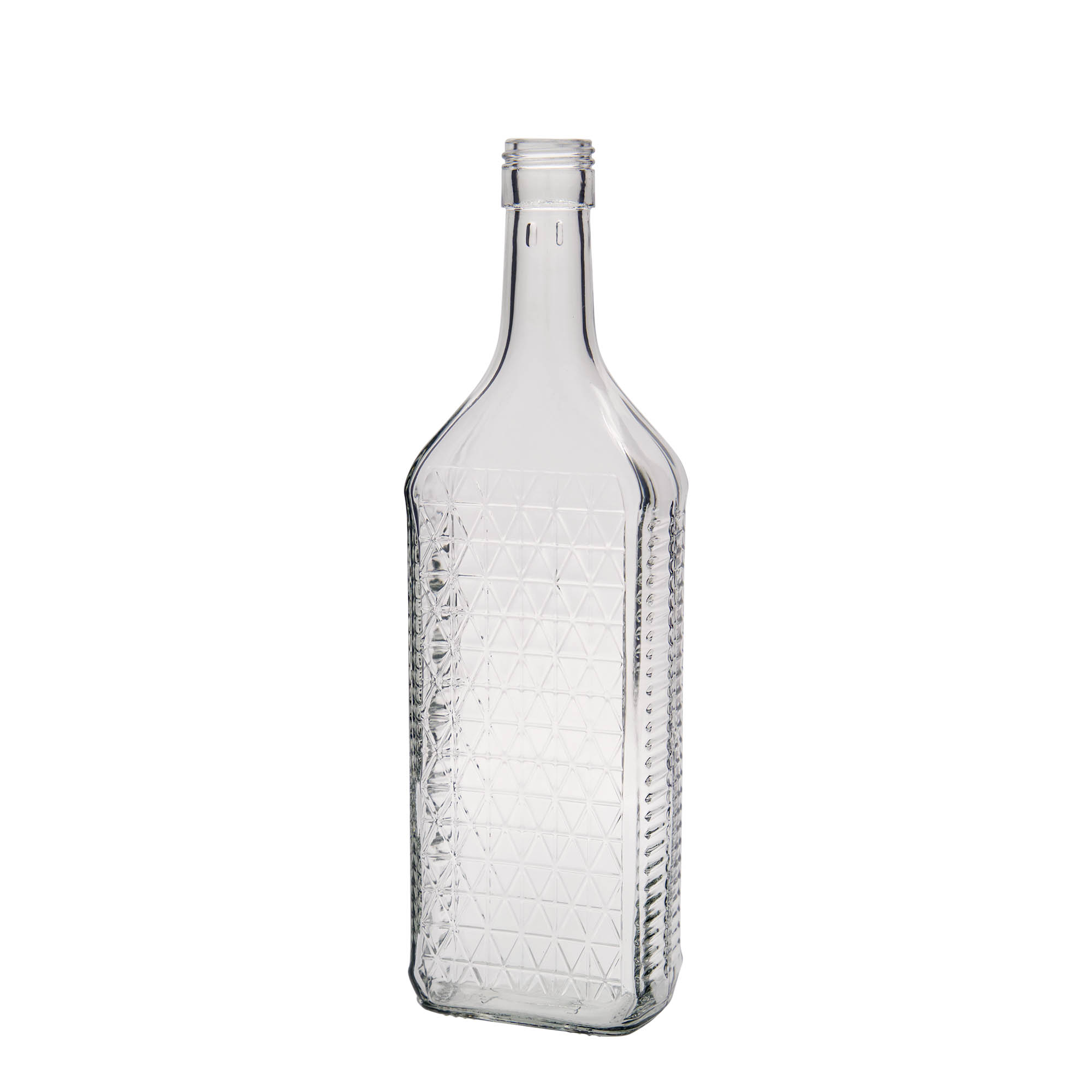 700 ml glasflaska 'Caruso', rektangulär, mynning: PP 31,5 700 ml glasflaska 'Caruso', rektangulär, mynning: PP 31,5