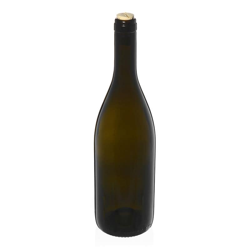 750 ml vinflaska 'Tiffany', antikgrön, mynning: kork