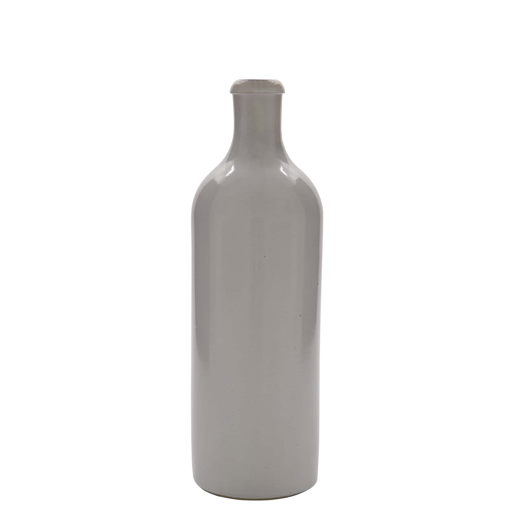 750 ml lerkrus, stengods, vit, mynning: patentkork 750 ml lerkrus, stengods, vit, mynning: patentkork