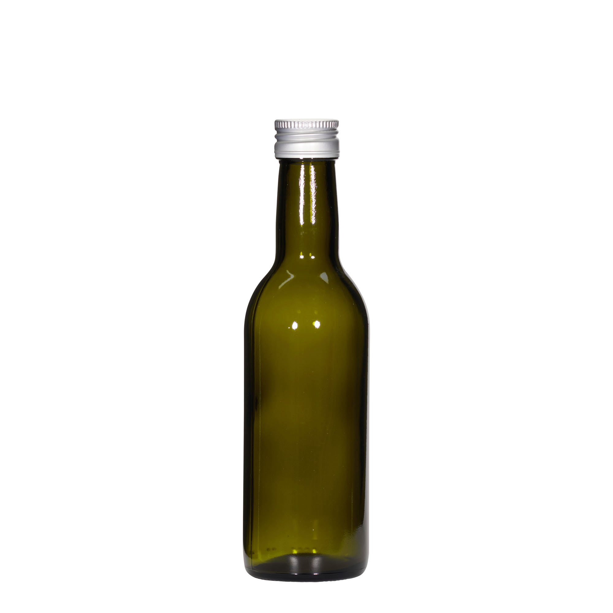 250 ml glasflaska 'Bordeaux', antikgrön, mynning: PP 28 250 ml glasflaska 'Bordeaux', antikgrön, mynning: PP 28