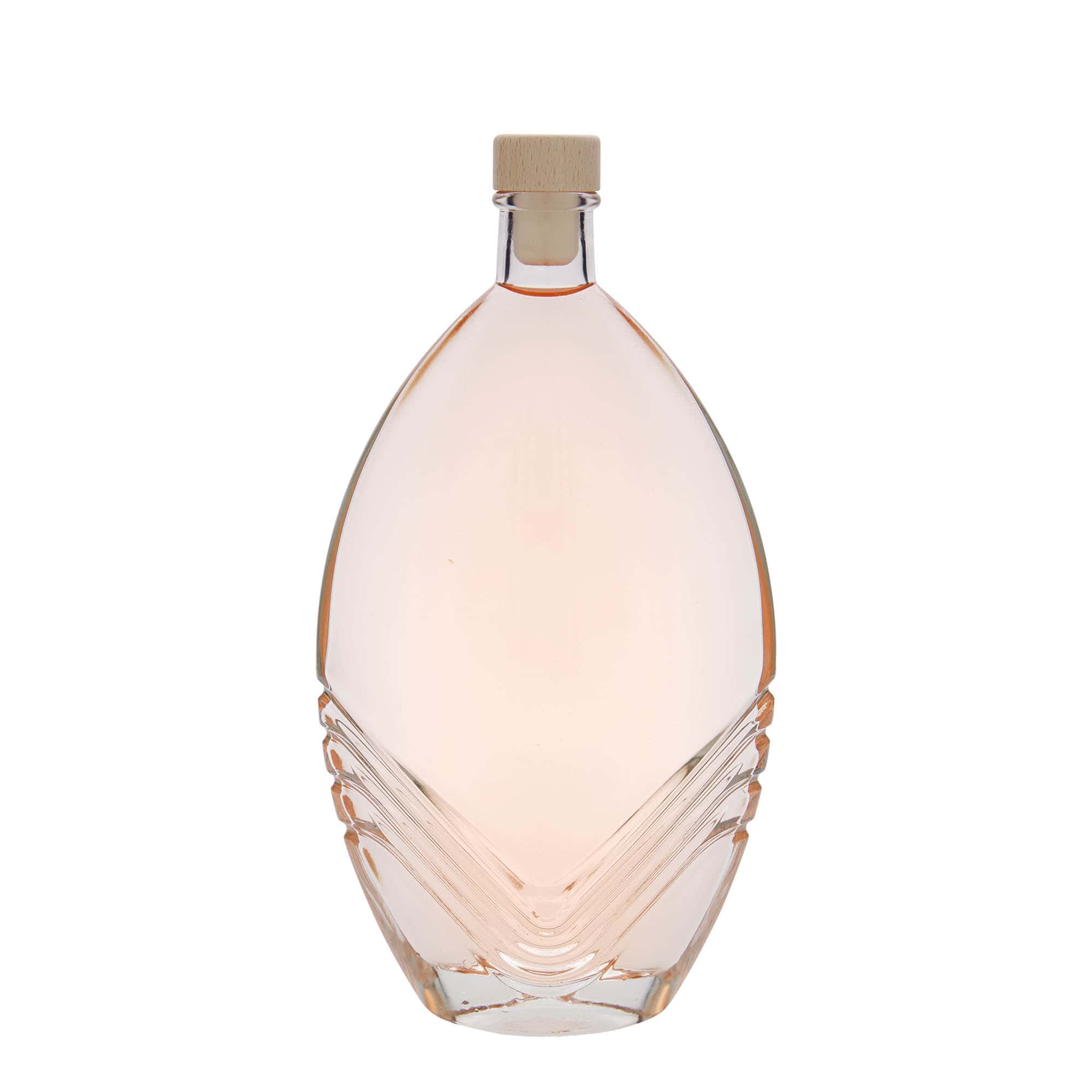 500 ml glasflaska 'Florence', oval, mynning: kork