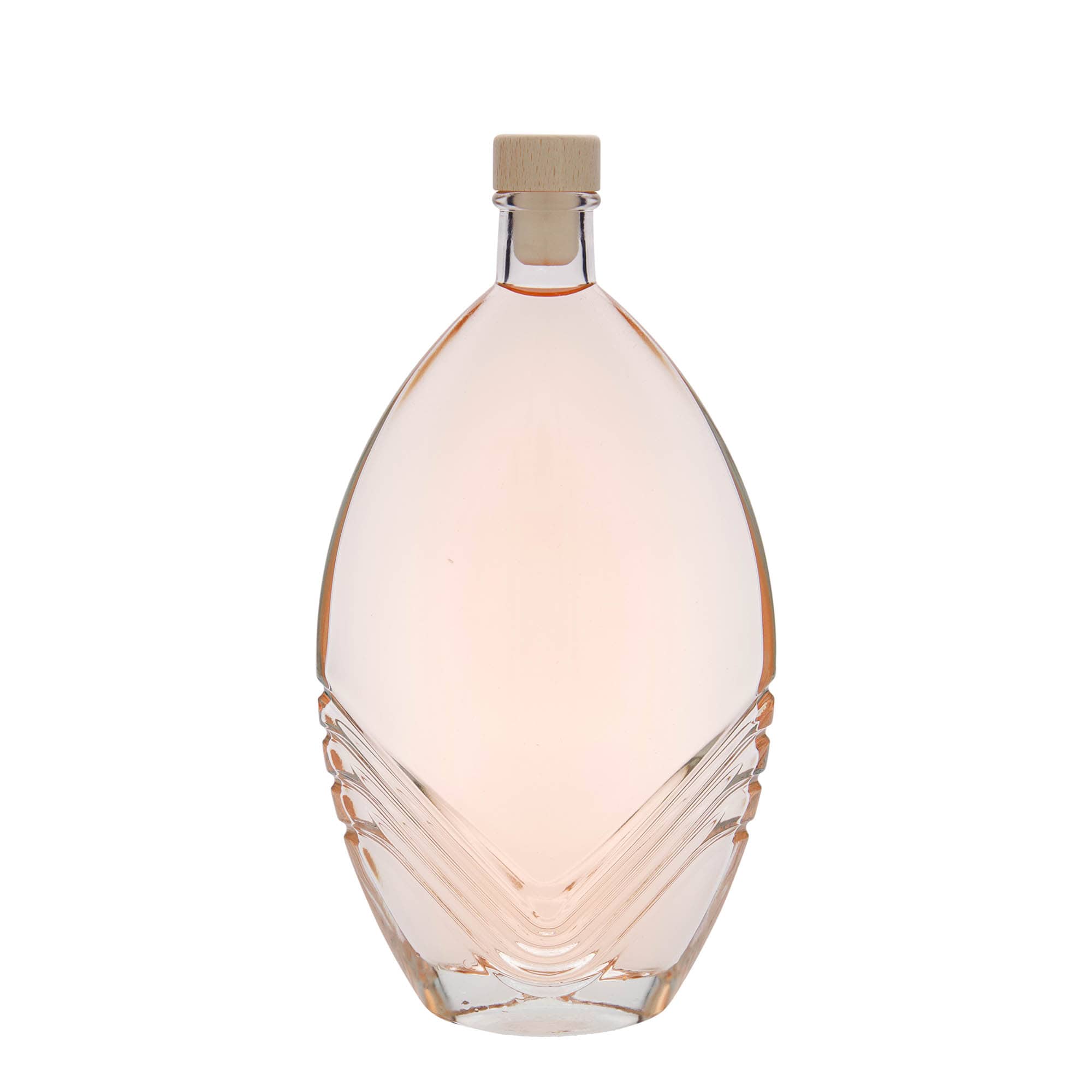 500 ml glasflaska 'Florence', oval, öppning: kork