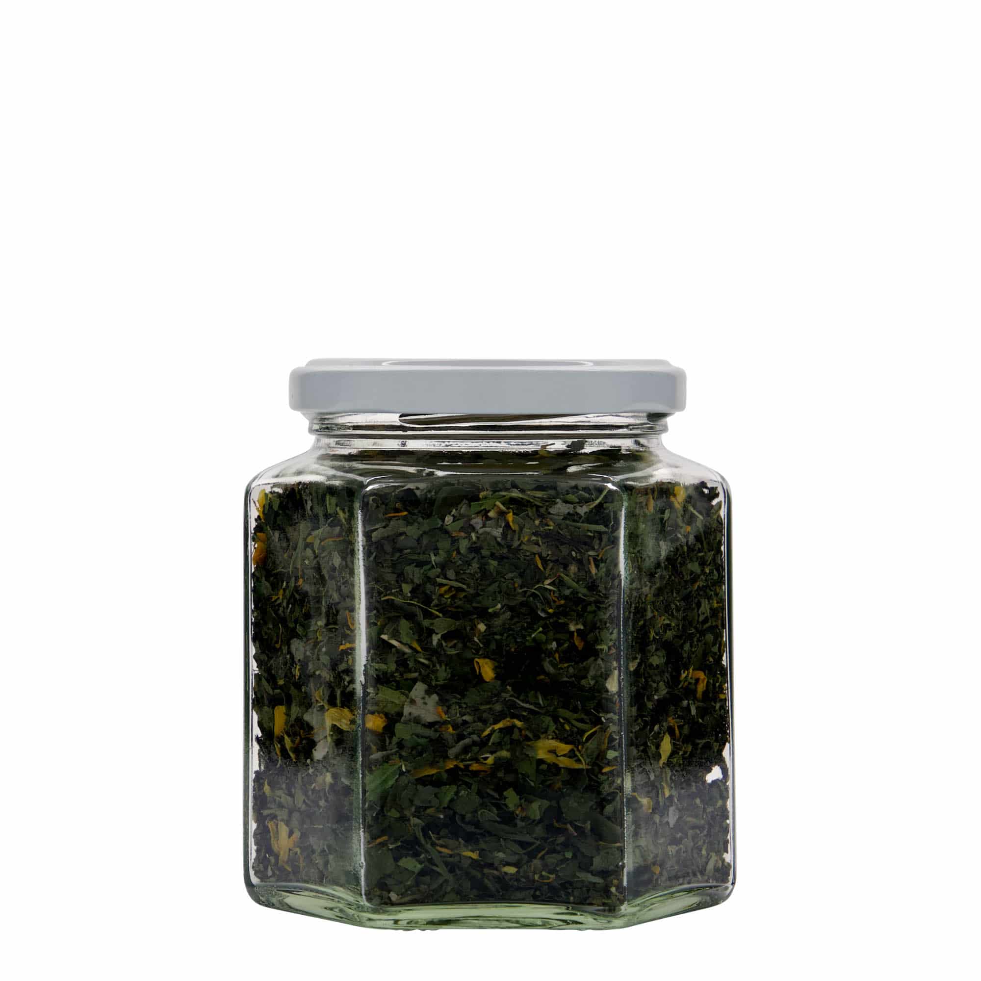 390 ml sexkantigt glas, öppning: twist-off (TO 70)