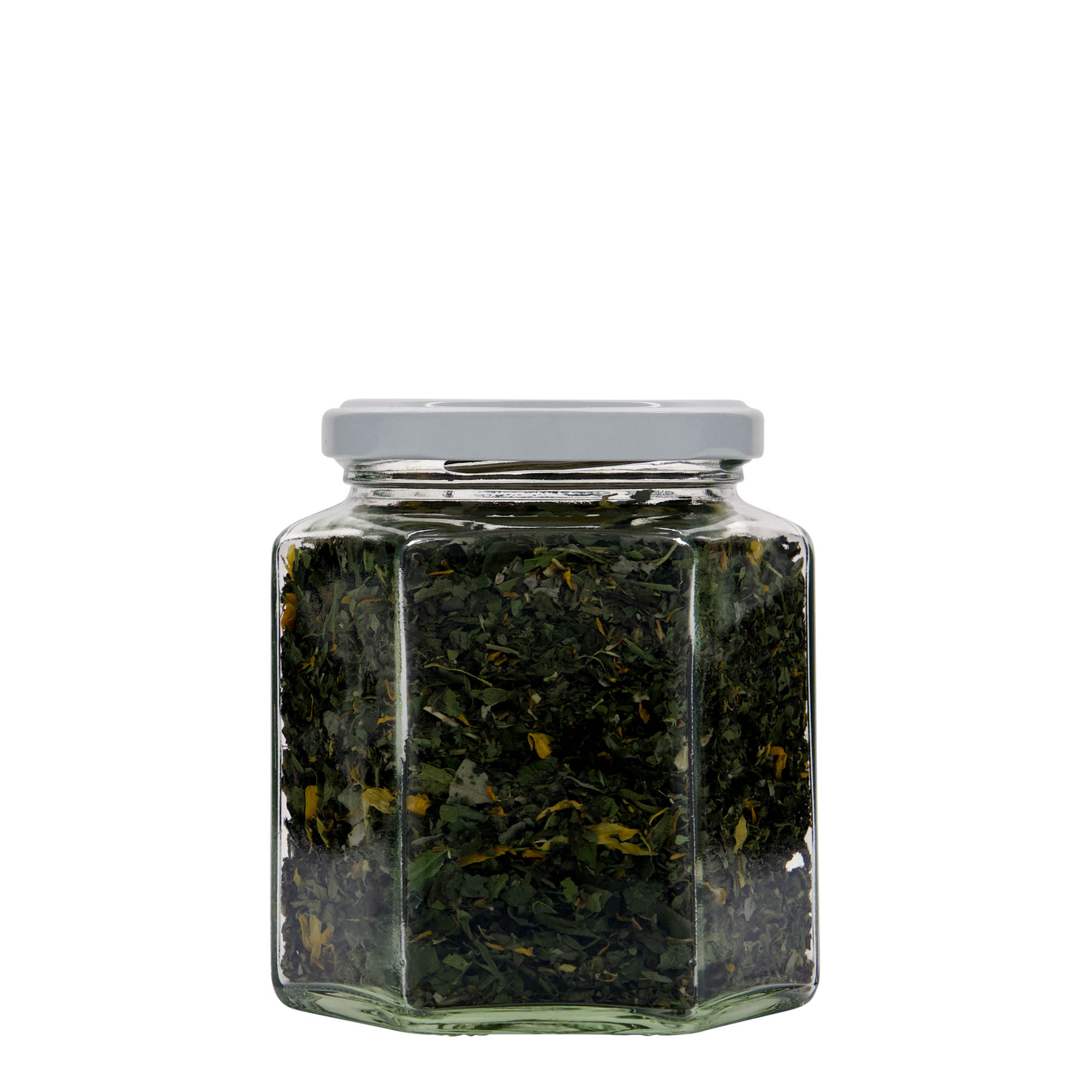 390 ml sexkantigt glas, öppning: twist-off (TO 70) 390 ml sexkantigt glas, öppning: twist-off (TO 70)