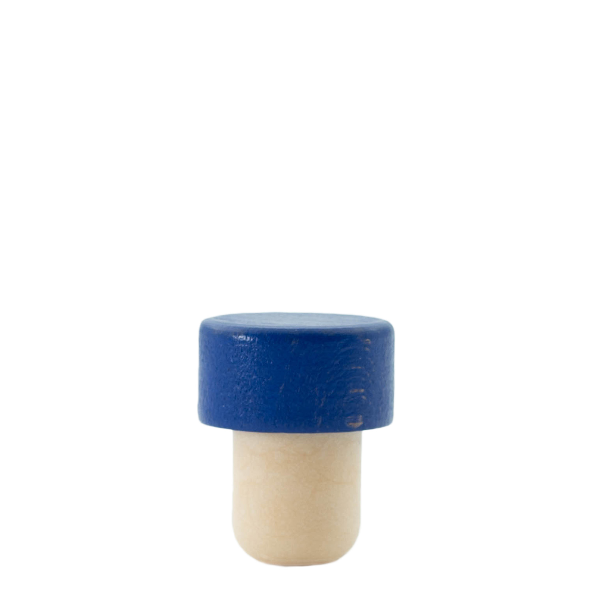 Greppkork 19 mm, trä, blå, för mynning: kork