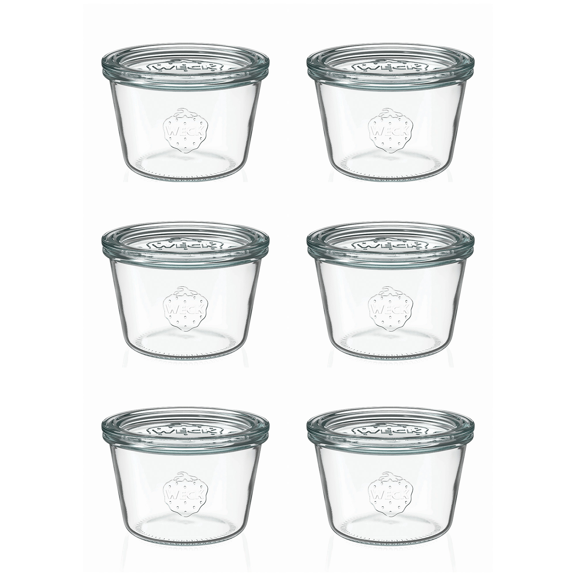 6x 370 ml WECK-störtglas med glaslock RR 100
