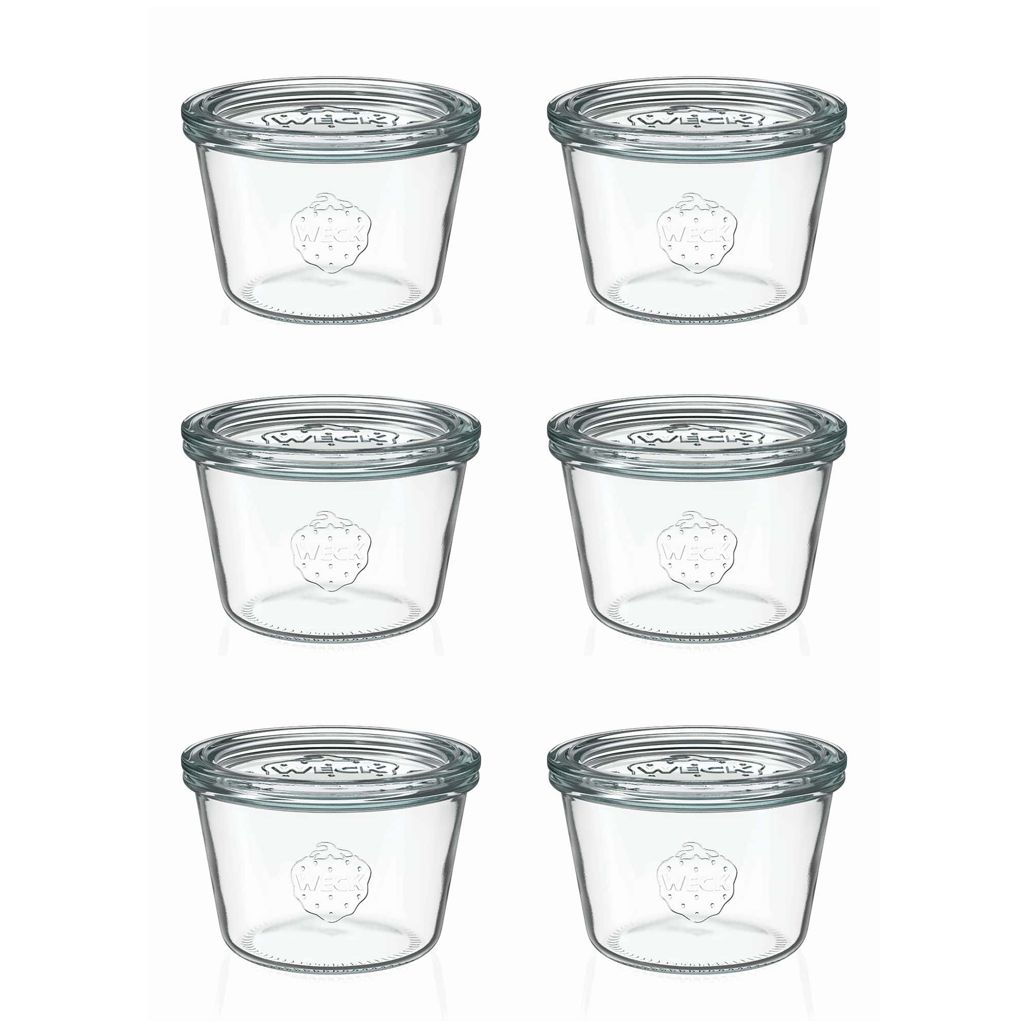 6x 370 ml WECK-störtglas med glaslock RR 100