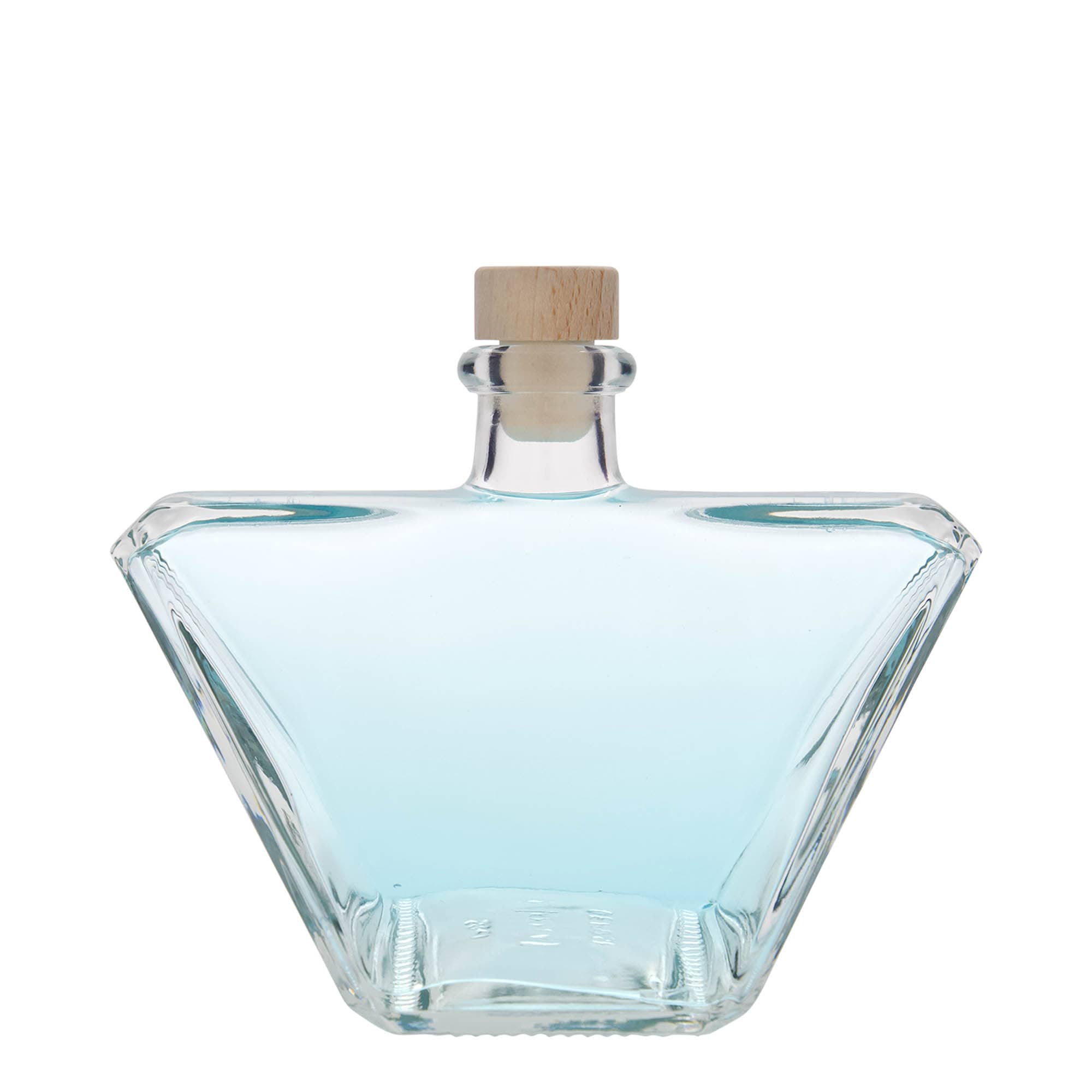 500 ml glasflaska 'Charly', rektangulär, öppning: kork