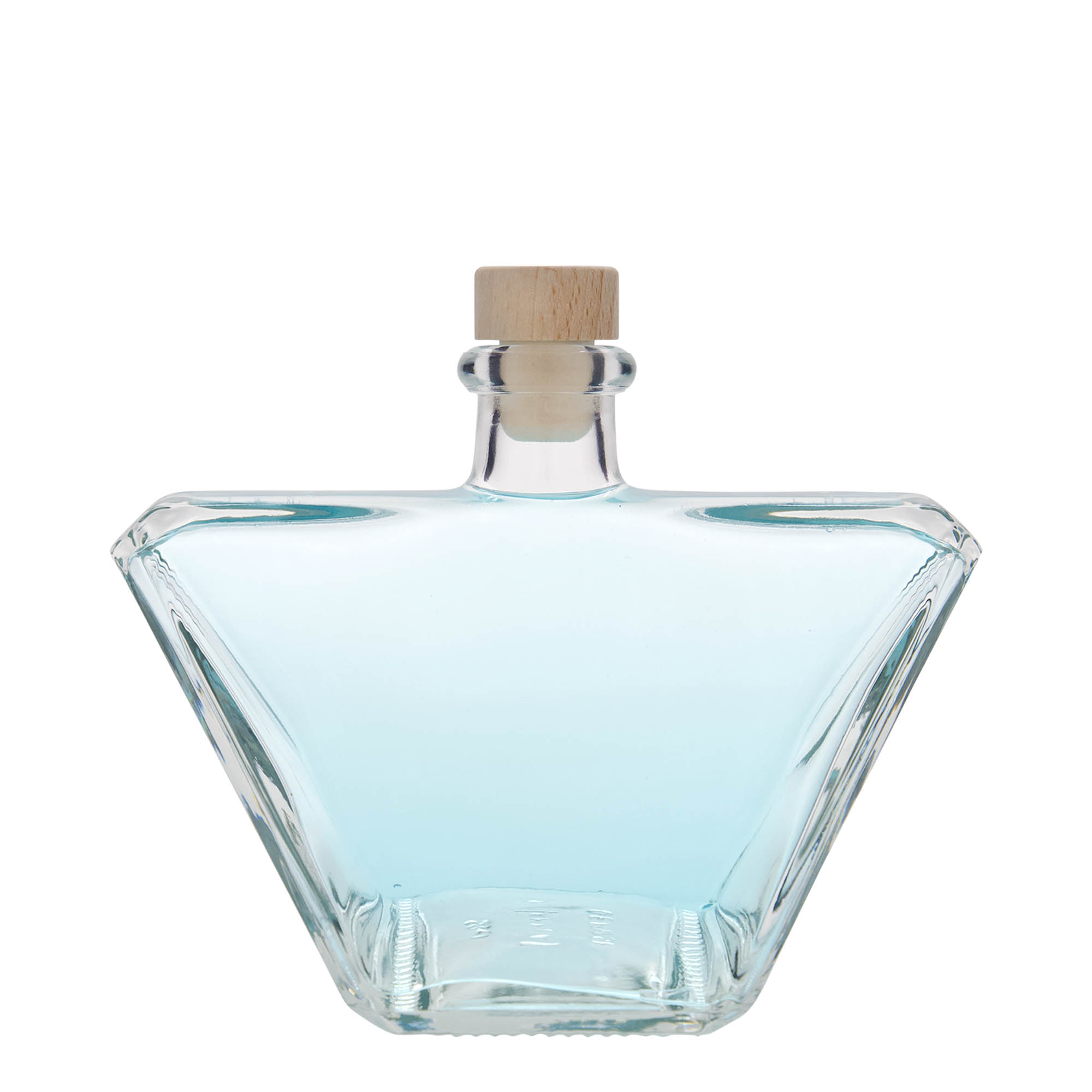 500 ml glasflaska 'Charly', rektangulär, öppning: kork