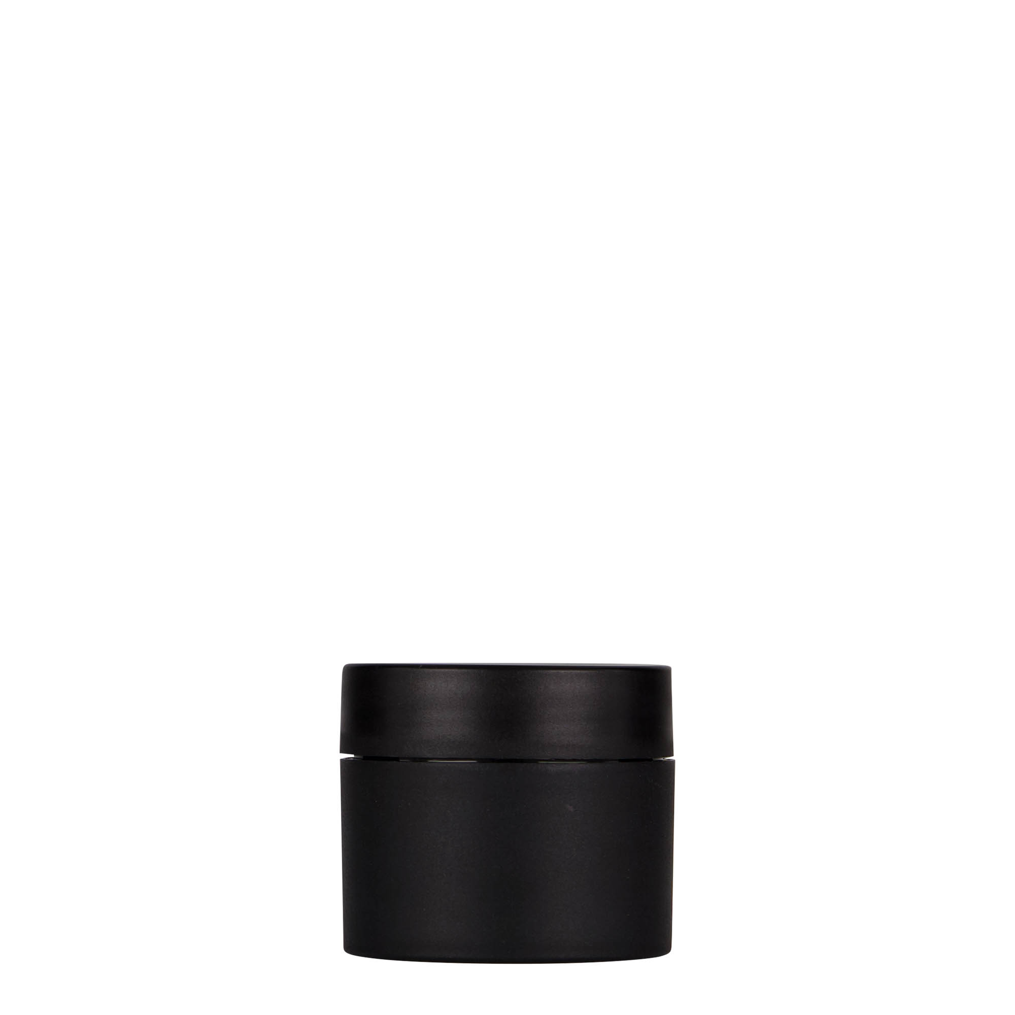 30 ml plastburk 'Antonella', PP, svart, öppning: skruvlock 30 ml plastburk 'Antonella', PP, svart, öppning: skruvlock