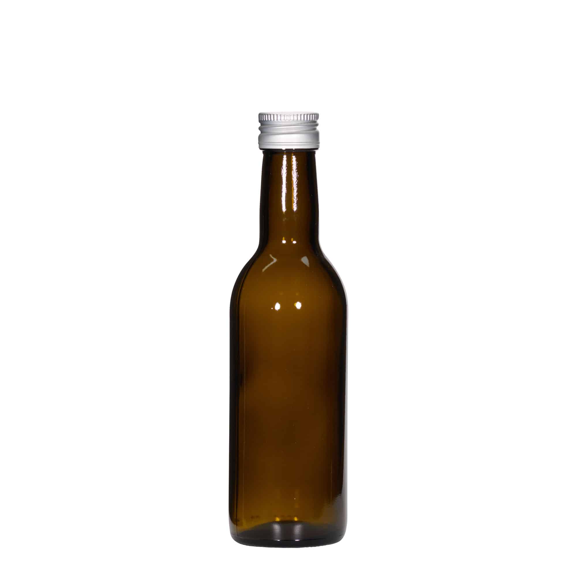 250 ml glasflaska 'Bordeaux', antikgrön, mynning: PP 28